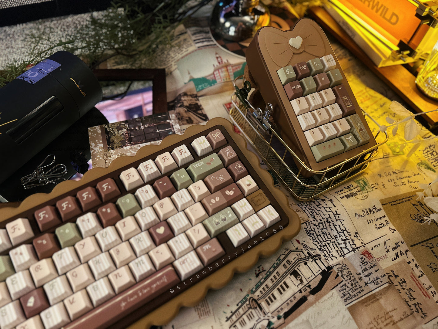 #0172 Matcha Latte Green Coffee Keycap Cherry Profile