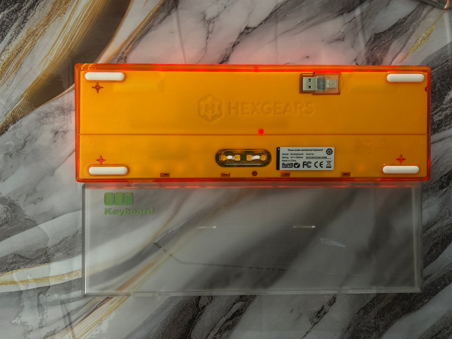 Unboxing Sample For Sales ONLY 1 Instock Soda Orange 68 Key RGB Clicky Mechanical Wireless Gaming Keyboard