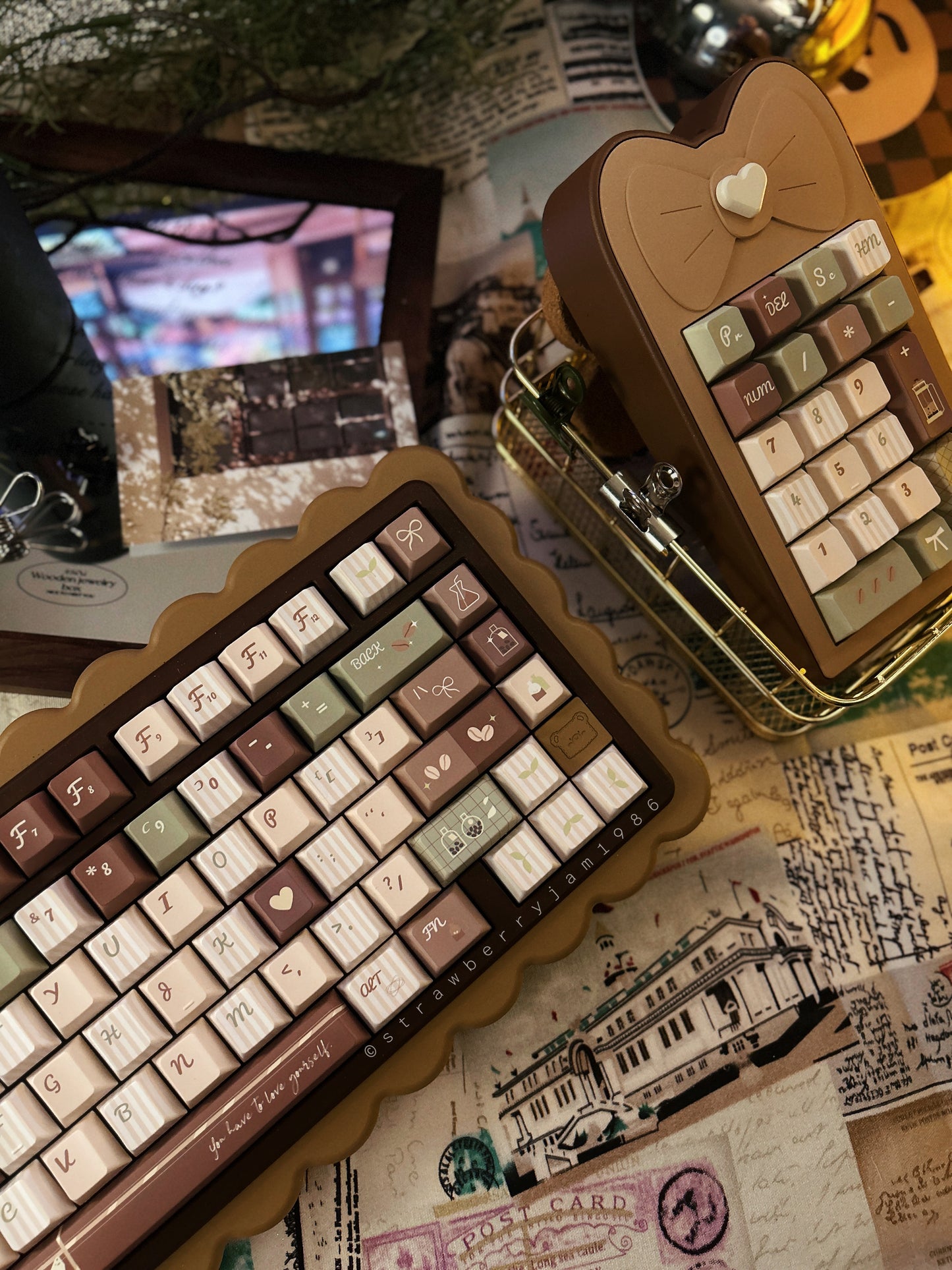 #0172 Matcha Latte Green Coffee Keycap Cherry Profile