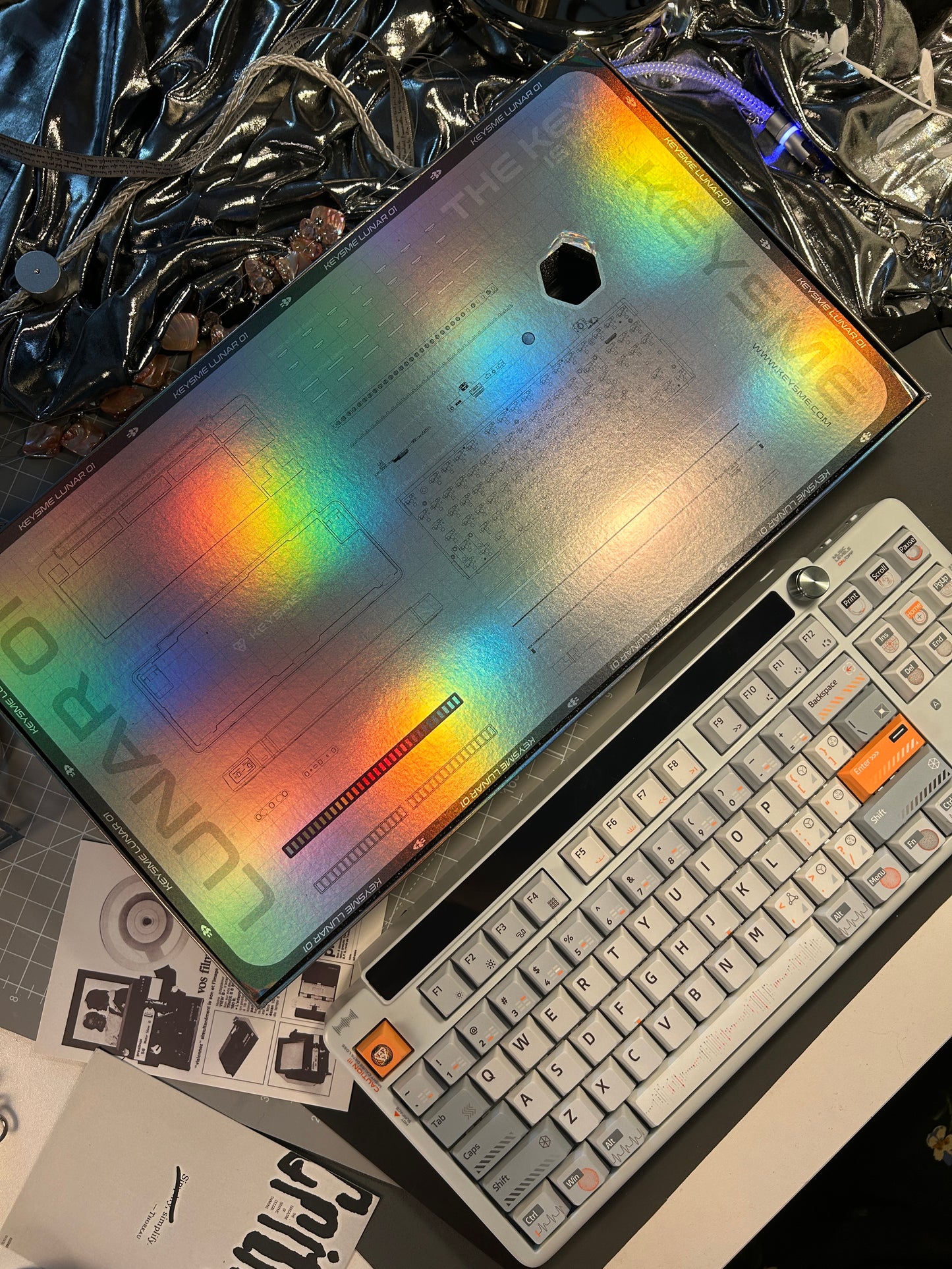 Unboxing Sample For Sales ONLY 1 Instock KeysMe Lunar 01 Mechanical Keyboard + Pad Set