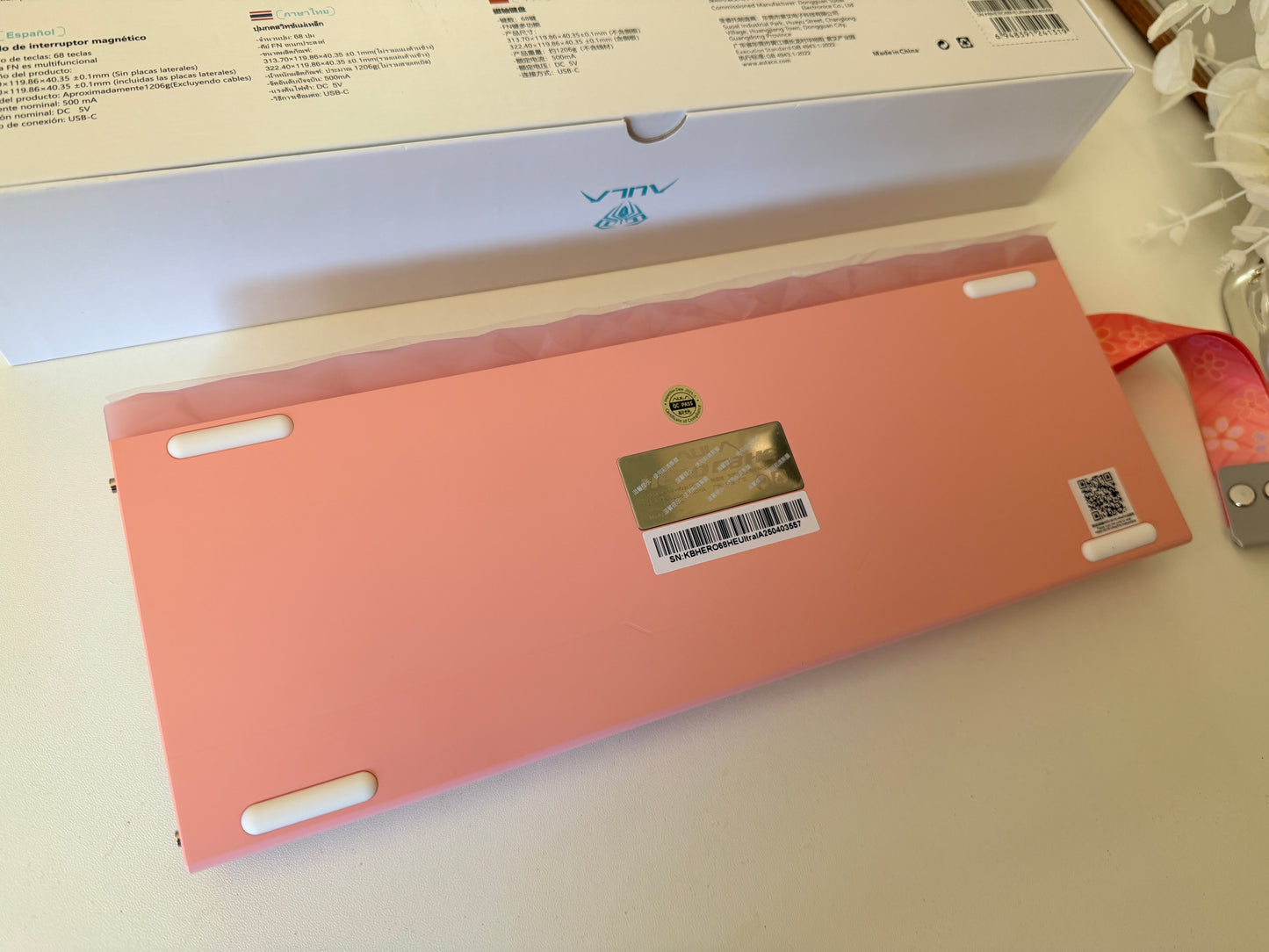 Unboxing Sample For Sales ONLY 1 Instock AULA HERO68 HE ULTRA SAKURA PINK MEGNATIC SWITCH GAMING KEYBOARD