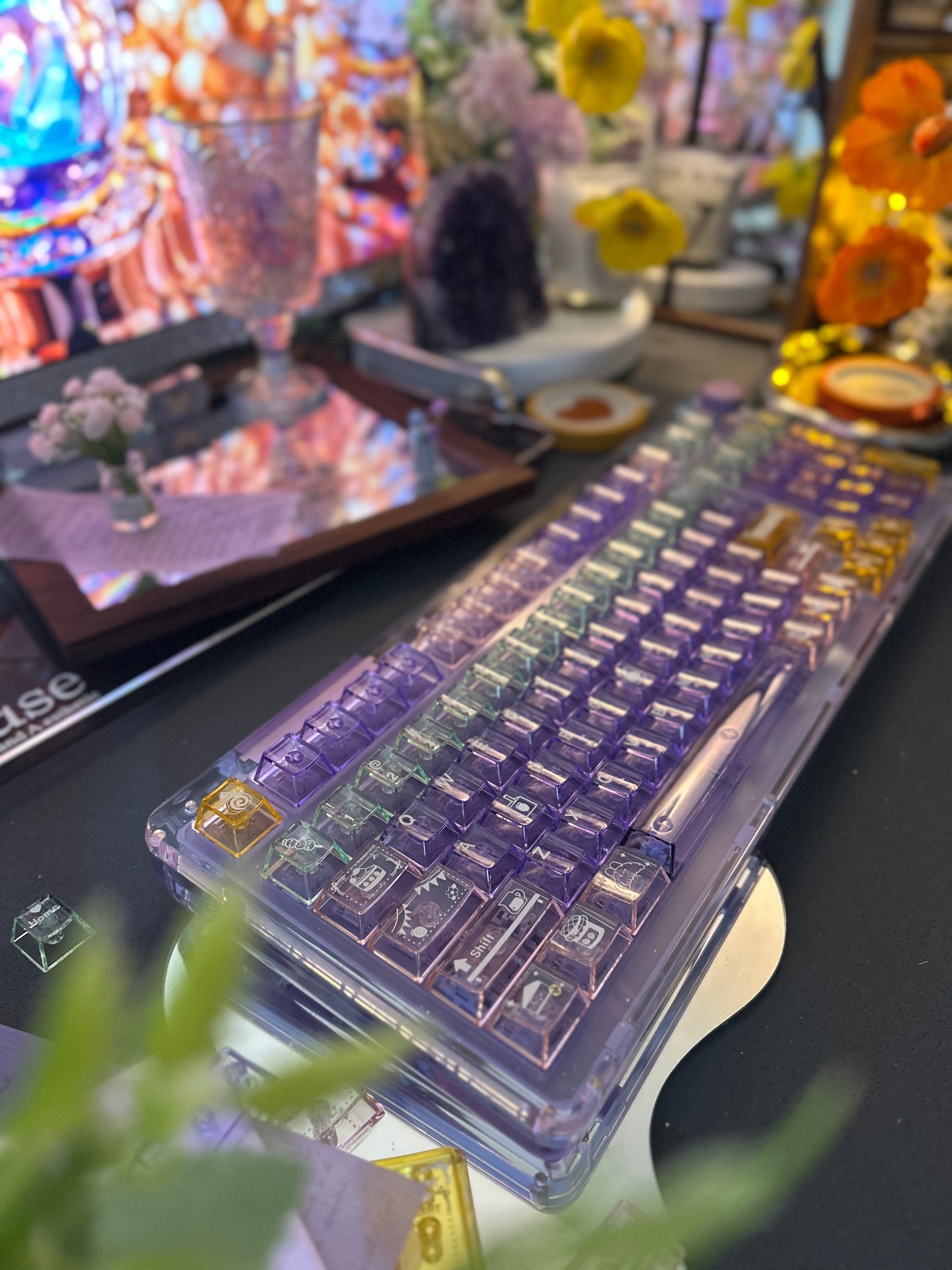 #0180 Crystal Candy Transparent PC Keycap (Keycaps ONLY not including keyboard)