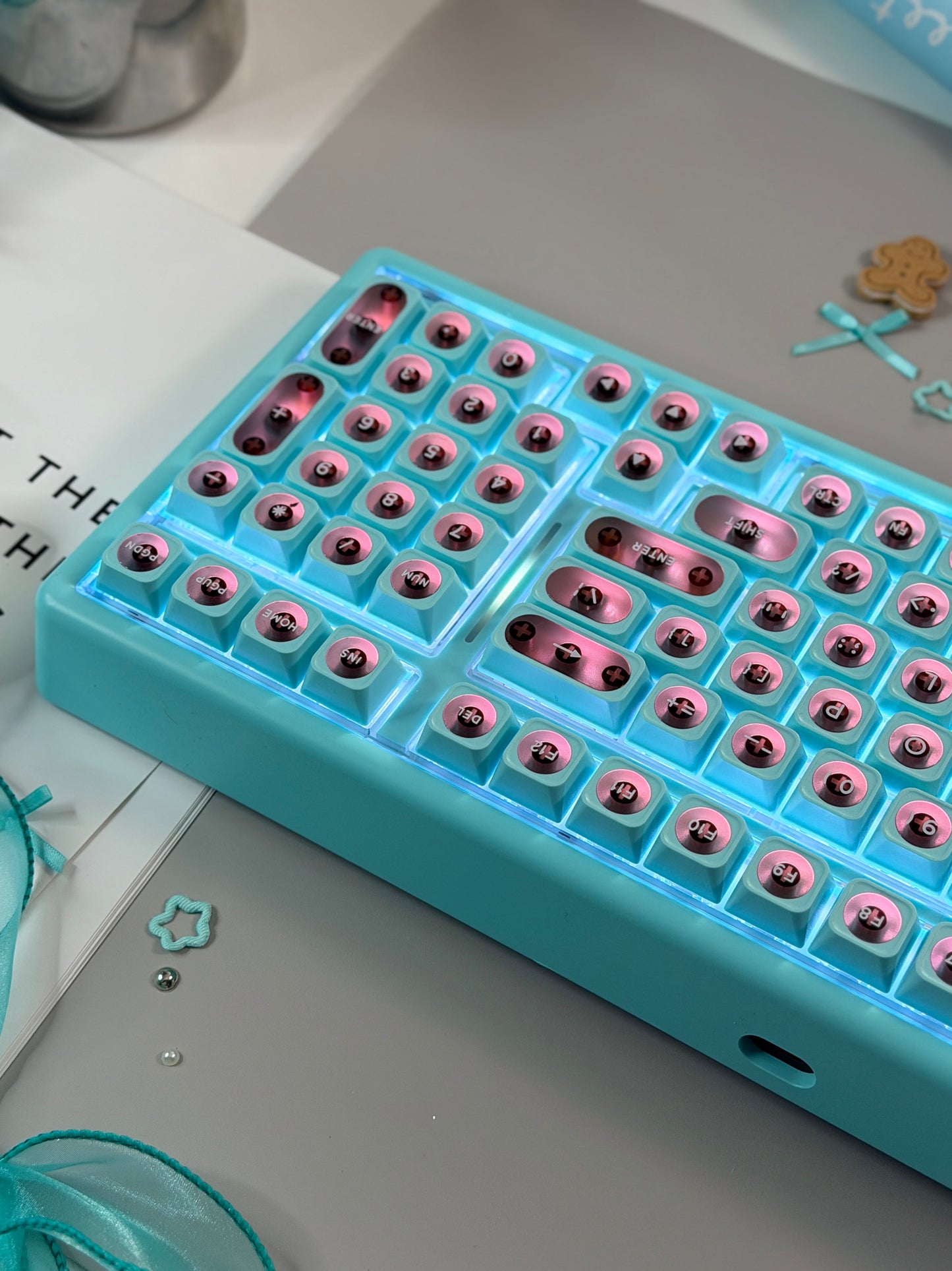 Unboxing Sample For Sales ONLY 1 Instock ainbell base99 mint green chocolate silent switch tri-mode wireless mechanical keyboard