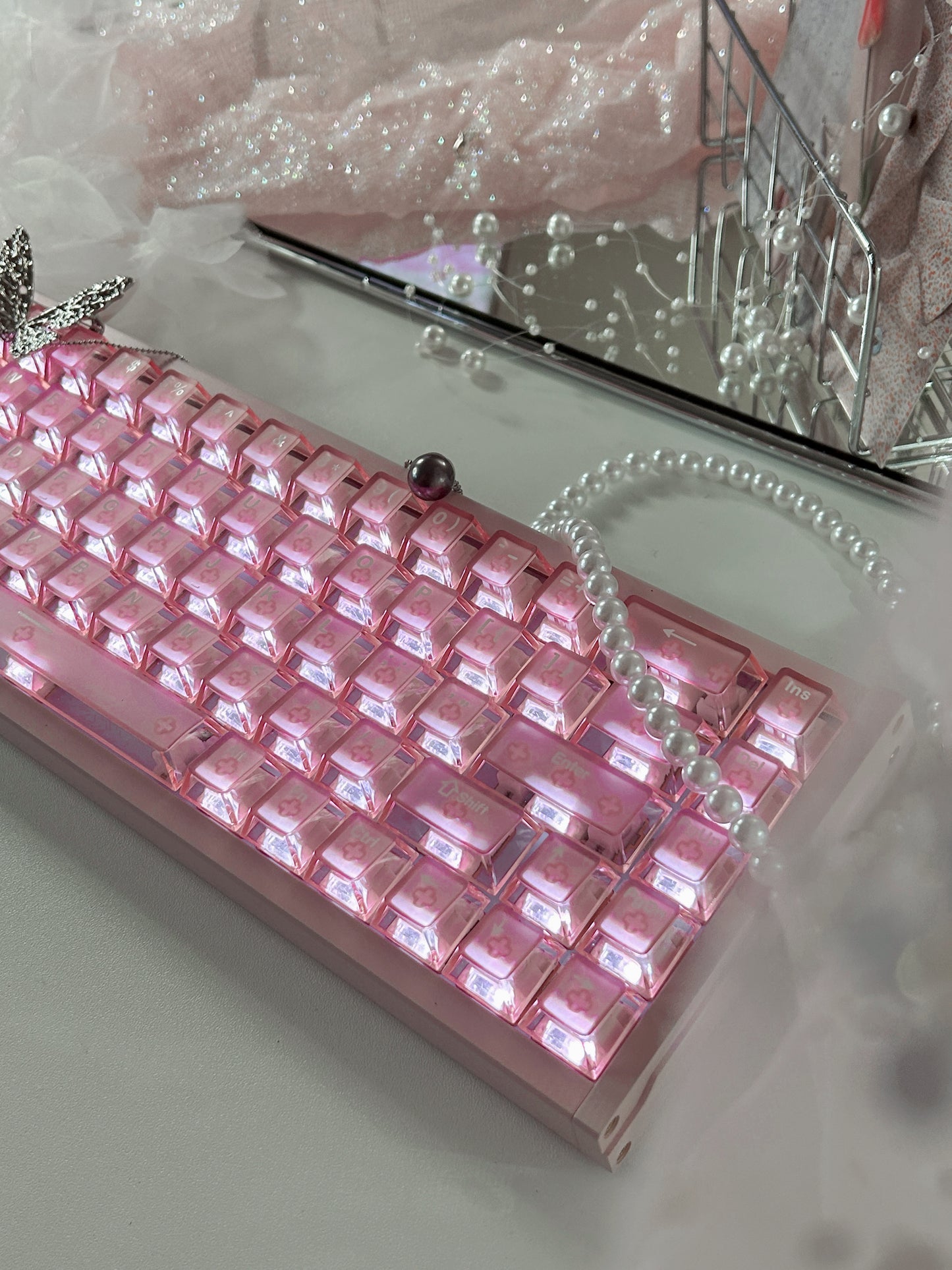 Unboxing Sample For Sales ONLY 1 Instock Peach Pink MG68 Plus Magnetic Switch Mechanical Keyboard