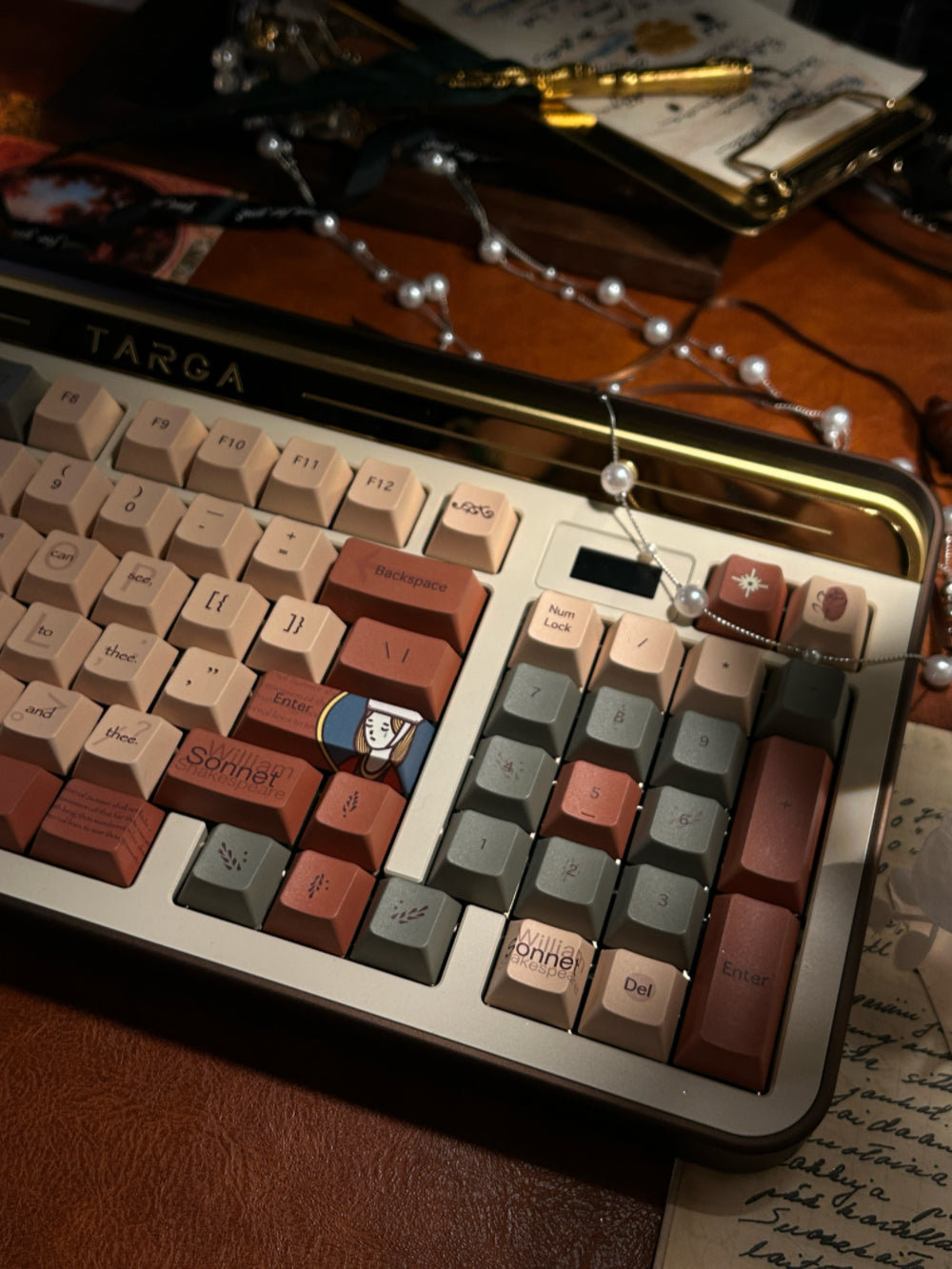 ONLY 1 Instock Prebuilt Aluminum Customized Mechanical Keyboard Targa98 Brown Set