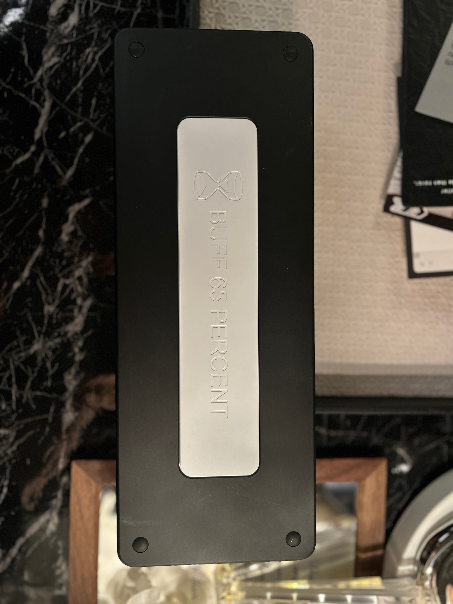 ONLY 1 INSTOCK Prebuilt Aluminum Customized Mechanical Keyboard BUFF65 BLACK White Creamy Thocky Set(not including number pad)