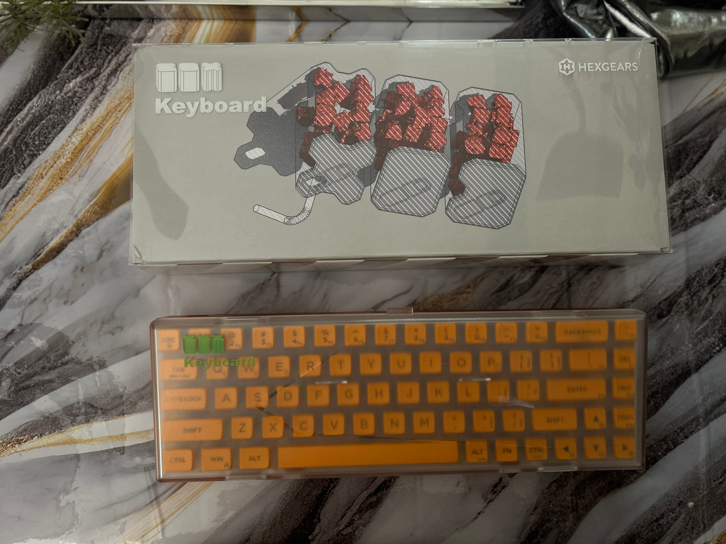 Unboxing Sample For Sales ONLY 1 Instock Soda Orange 68 Key RGB Clicky Mechanical Wireless Gaming Keyboard