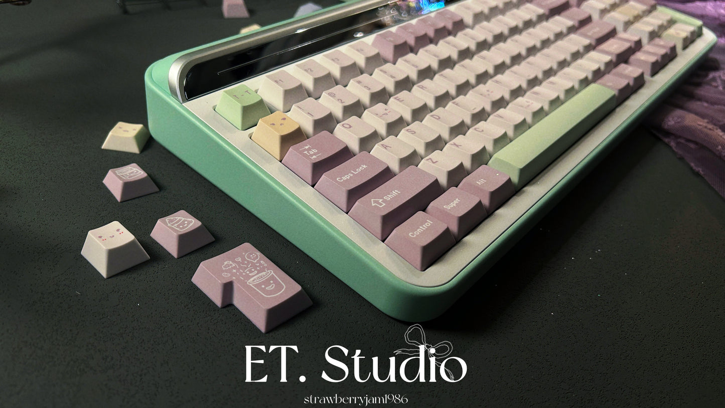 ONLY 1 Instock Prebuilt Targa98 Mint Green Aluminum Customized Mechanical Keyboard Set