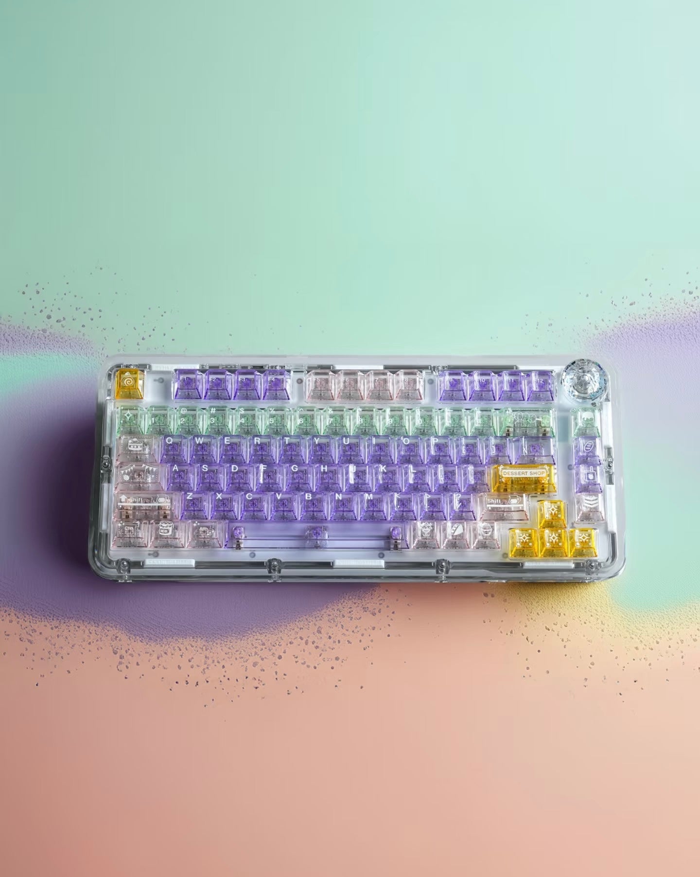 #0180 Crystal Candy Transparent PC Keycap (Keycaps ONLY not including keyboard)