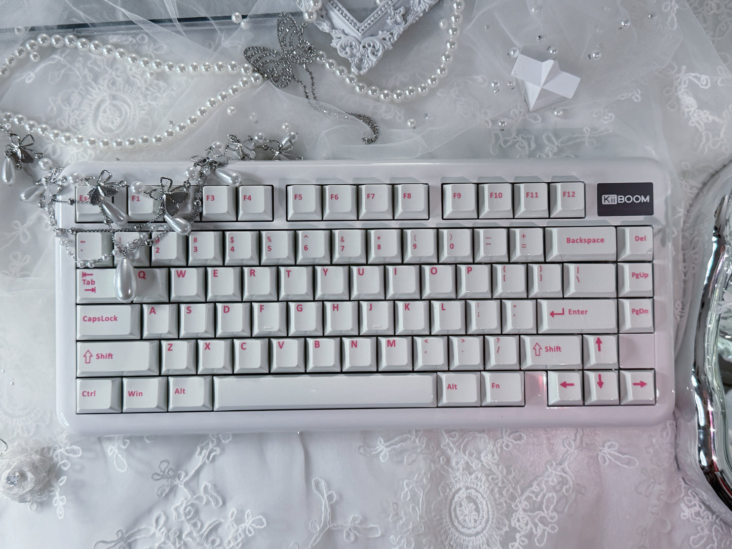 Unboxing Sample ONLY 1 INSTOCK KiiBOOM Phantom81 Lite White Tri-mode Wireless Mechanical Keyboard