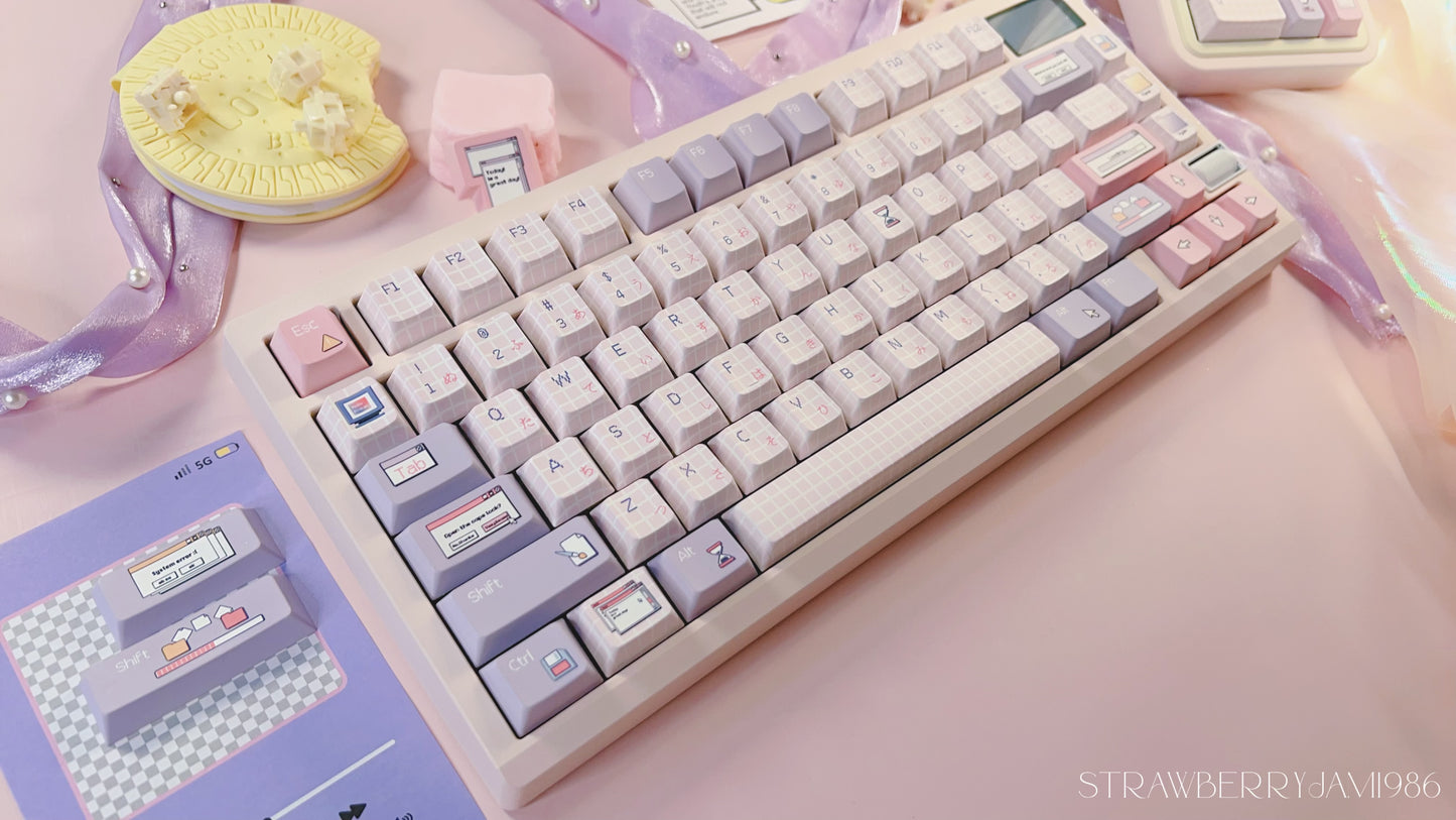 【preorder】Prebuilt ZOOM75 TIGA strawberry icecream pastel Pink tri_mode Aluminum Customized Mechanical Keyboard set (not including number pad)