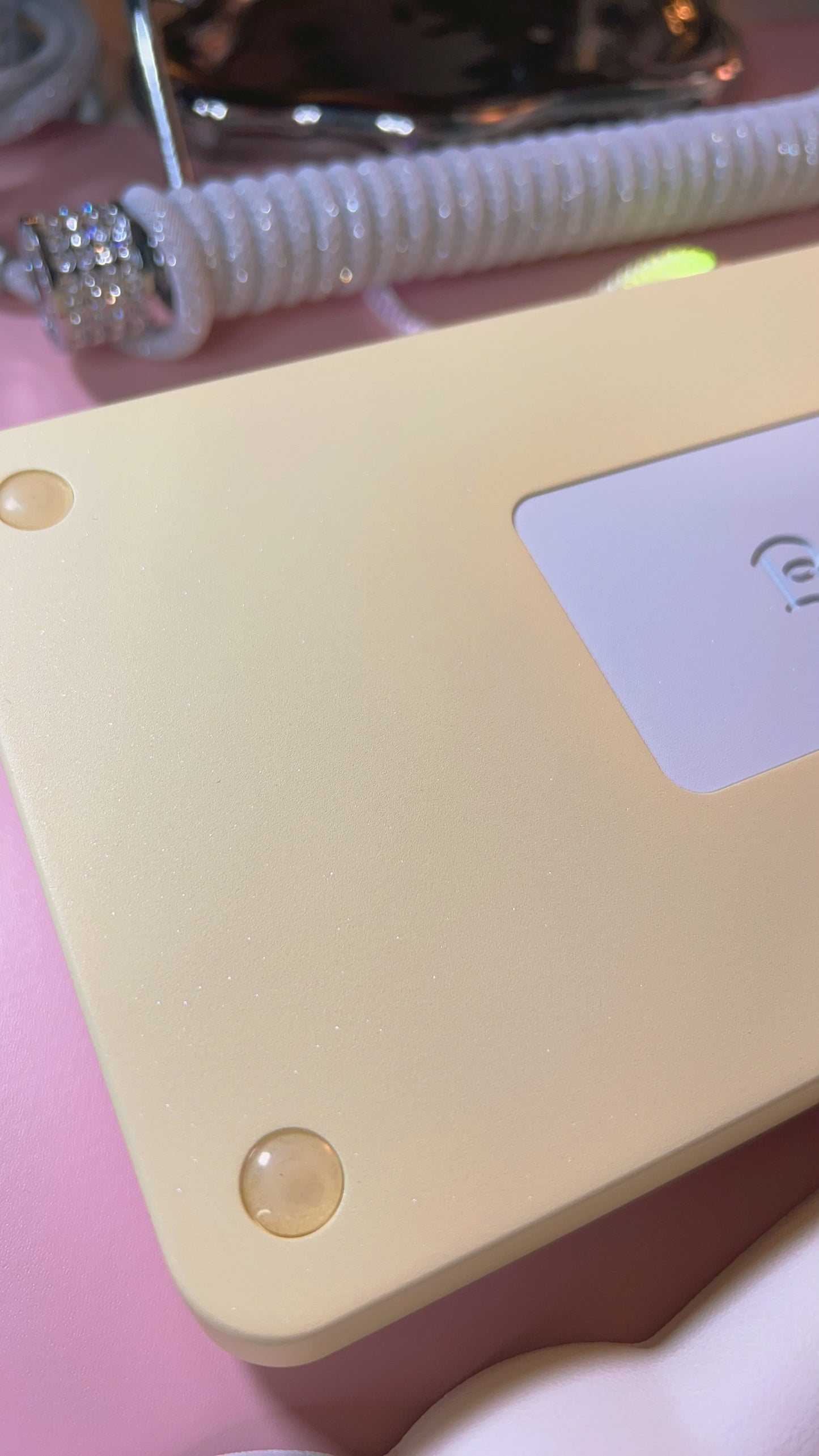 ONLY 1 INSTOCK Prebuild Pastel Yellow Rose65 Aluminum Customized Mechanical Keyboard