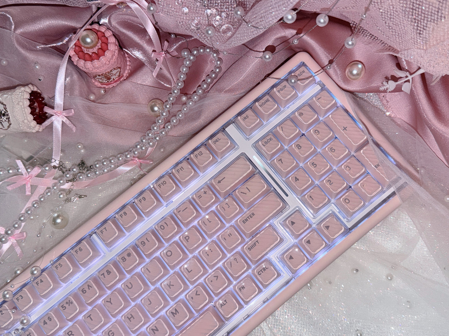 Unboxing Sample For Sales ONLY 1 Instock ainbell base99 pale pink silent switch tri-mode wireless mechanical keyboard