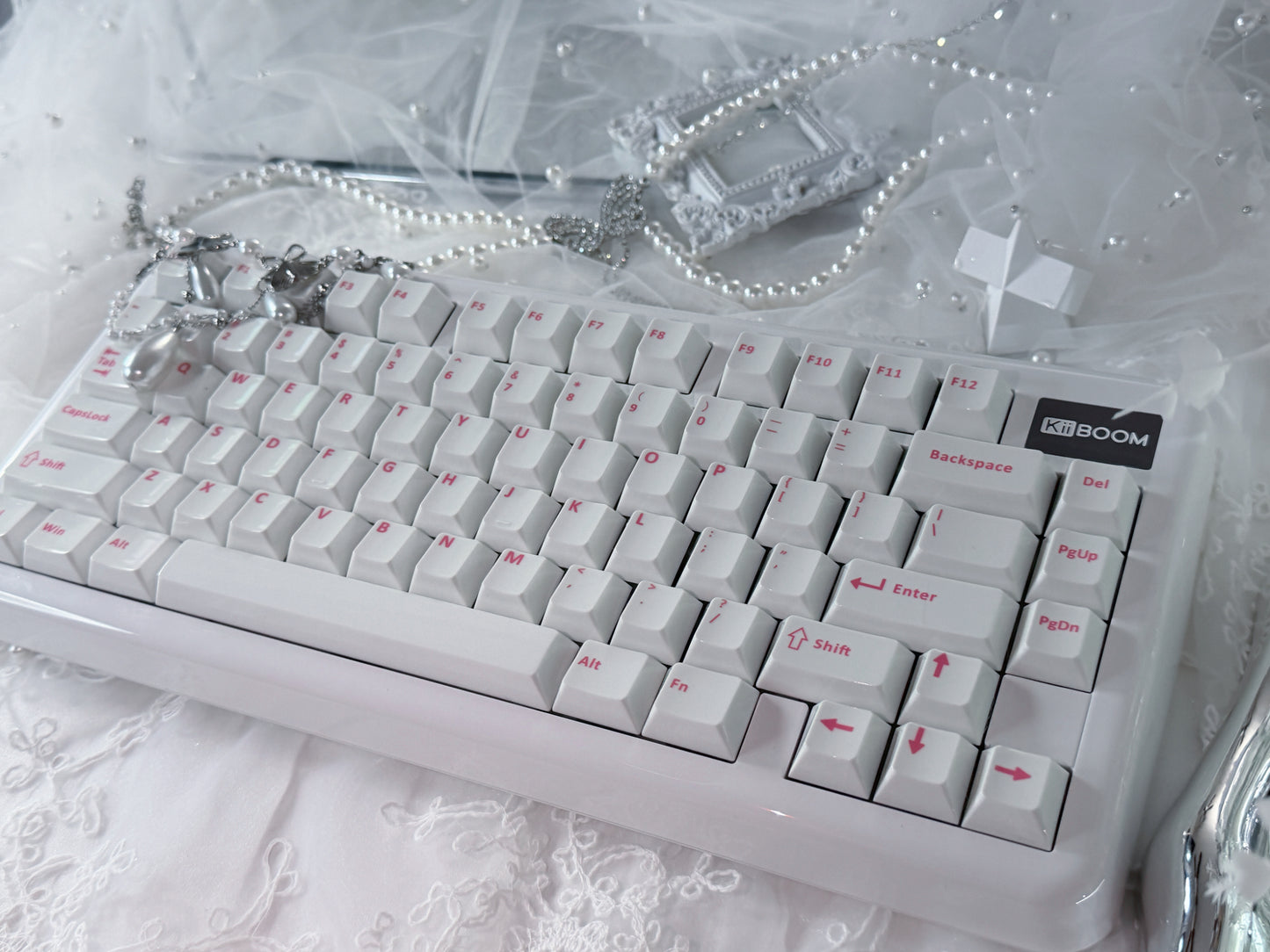 Unboxing Sample ONLY 1 INSTOCK KiiBOOM Phantom81 Lite White Tri-mode Wireless Mechanical Keyboard