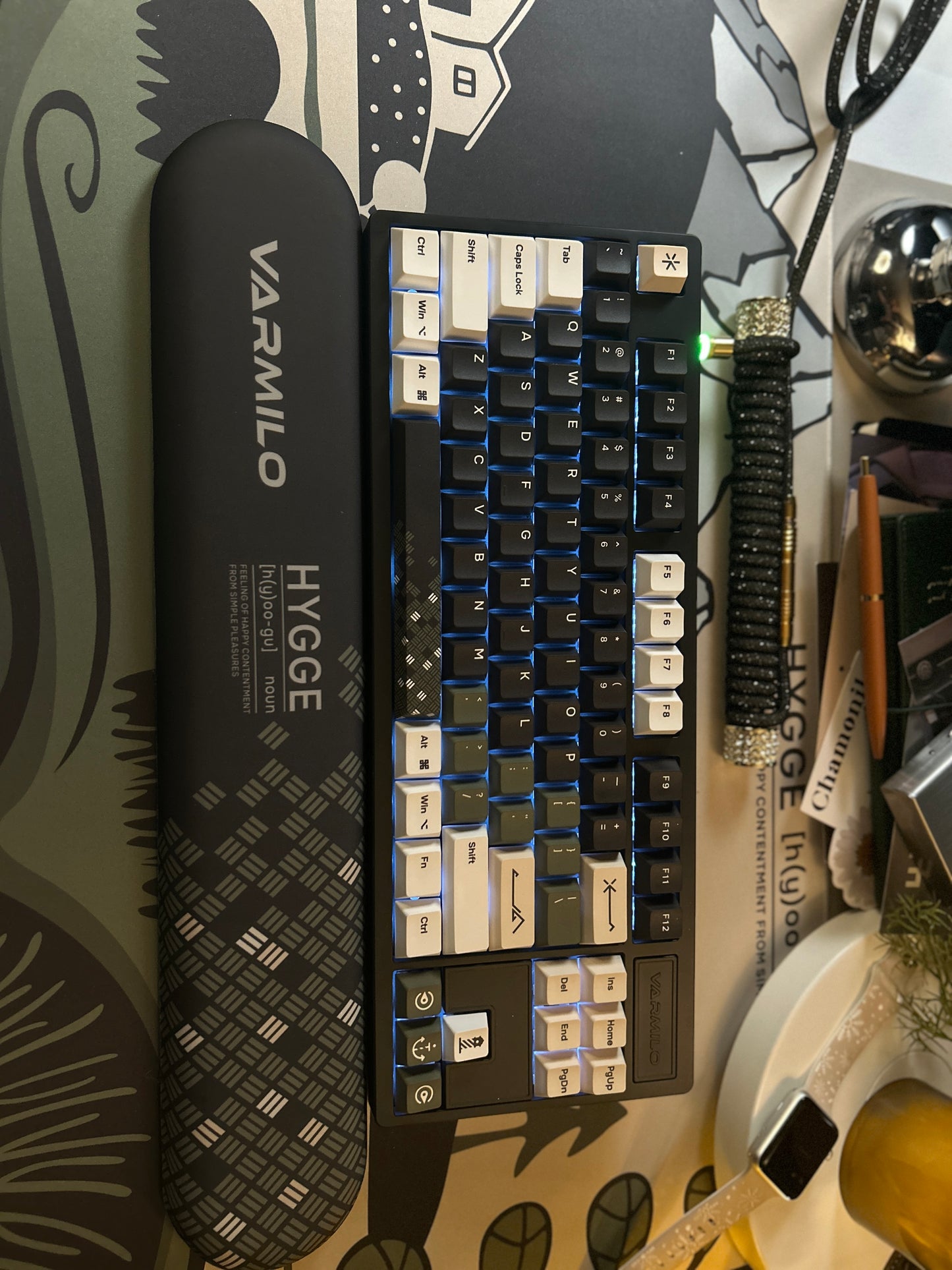 Unboxing Sample For Sales ONLY 1 Instock VARMILLO HYGGE V80 keyboard ➕ desk mat ➕Wristrest SET