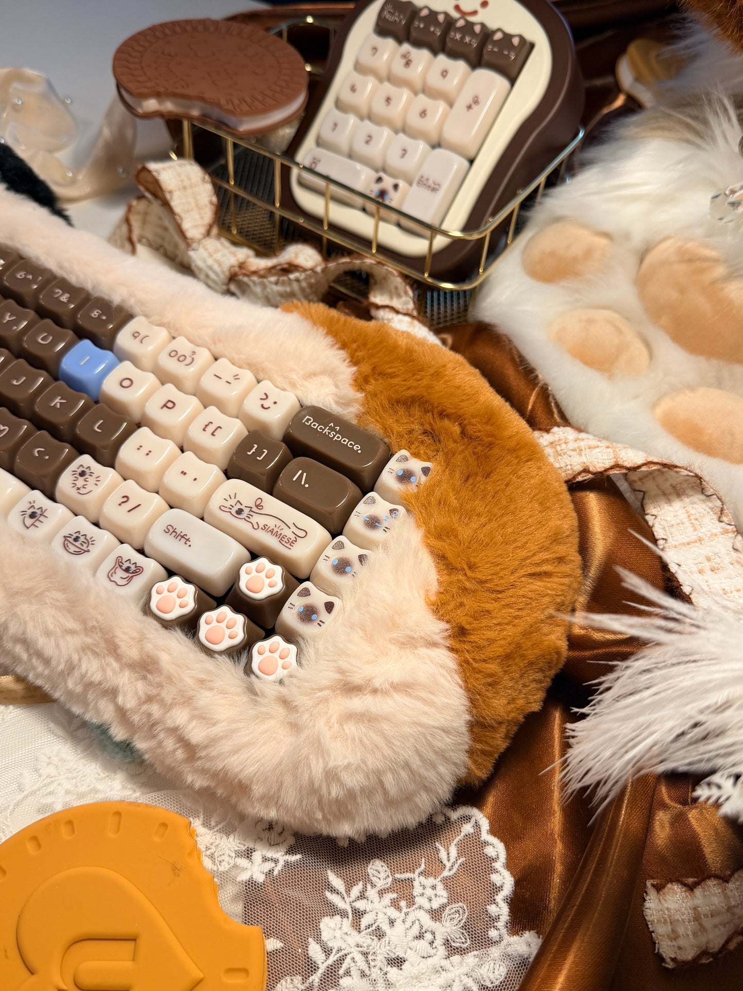 ONLY 1 Instock Prebuilt Aluminum Customized Mechanical Keyboard Petbrick65 CatSet