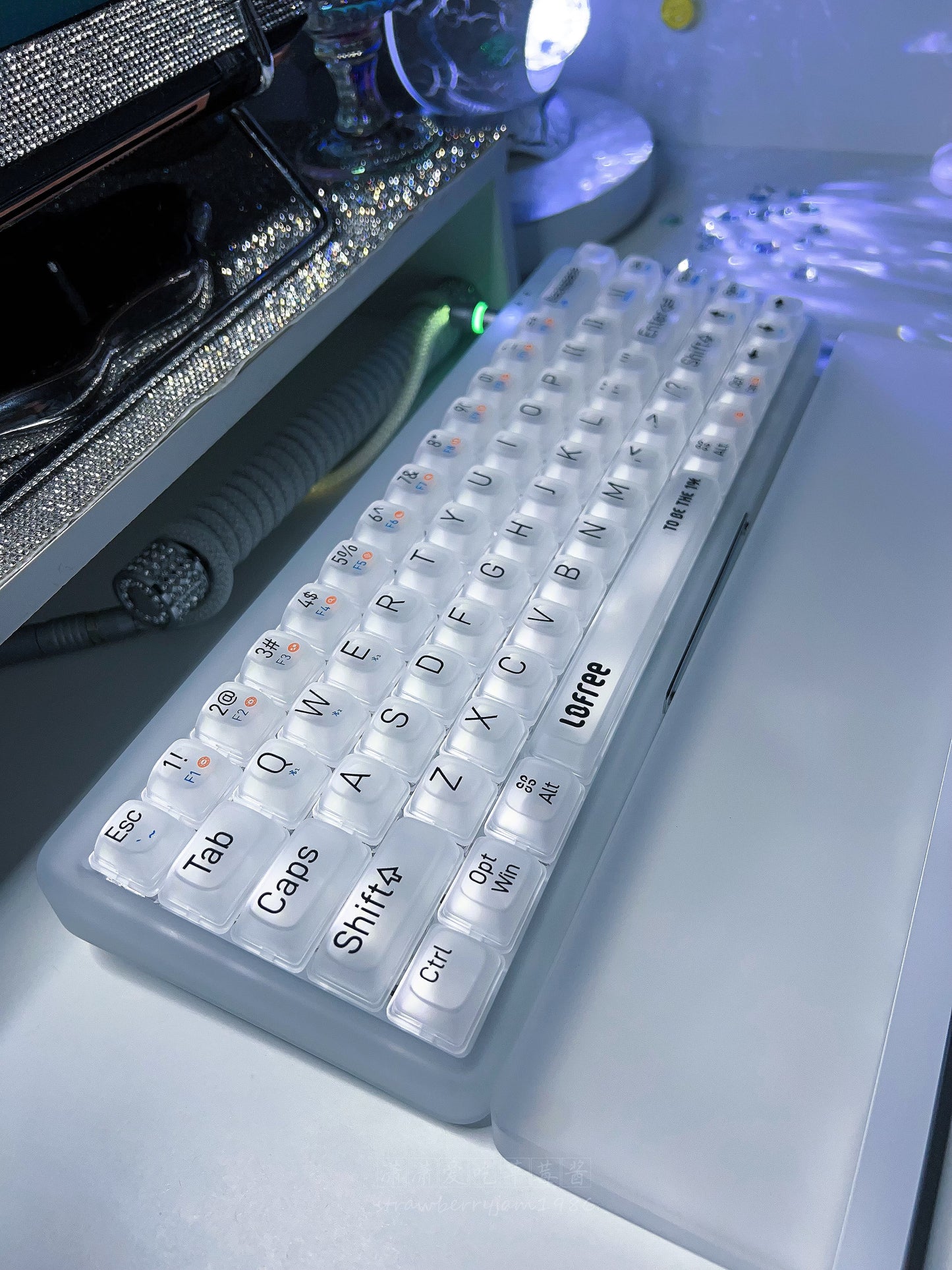 Unboxing Clearance ONLY 1 Instock LOFREE 1% Misty White Foggy Matte Wireless Mechanical Keyboard