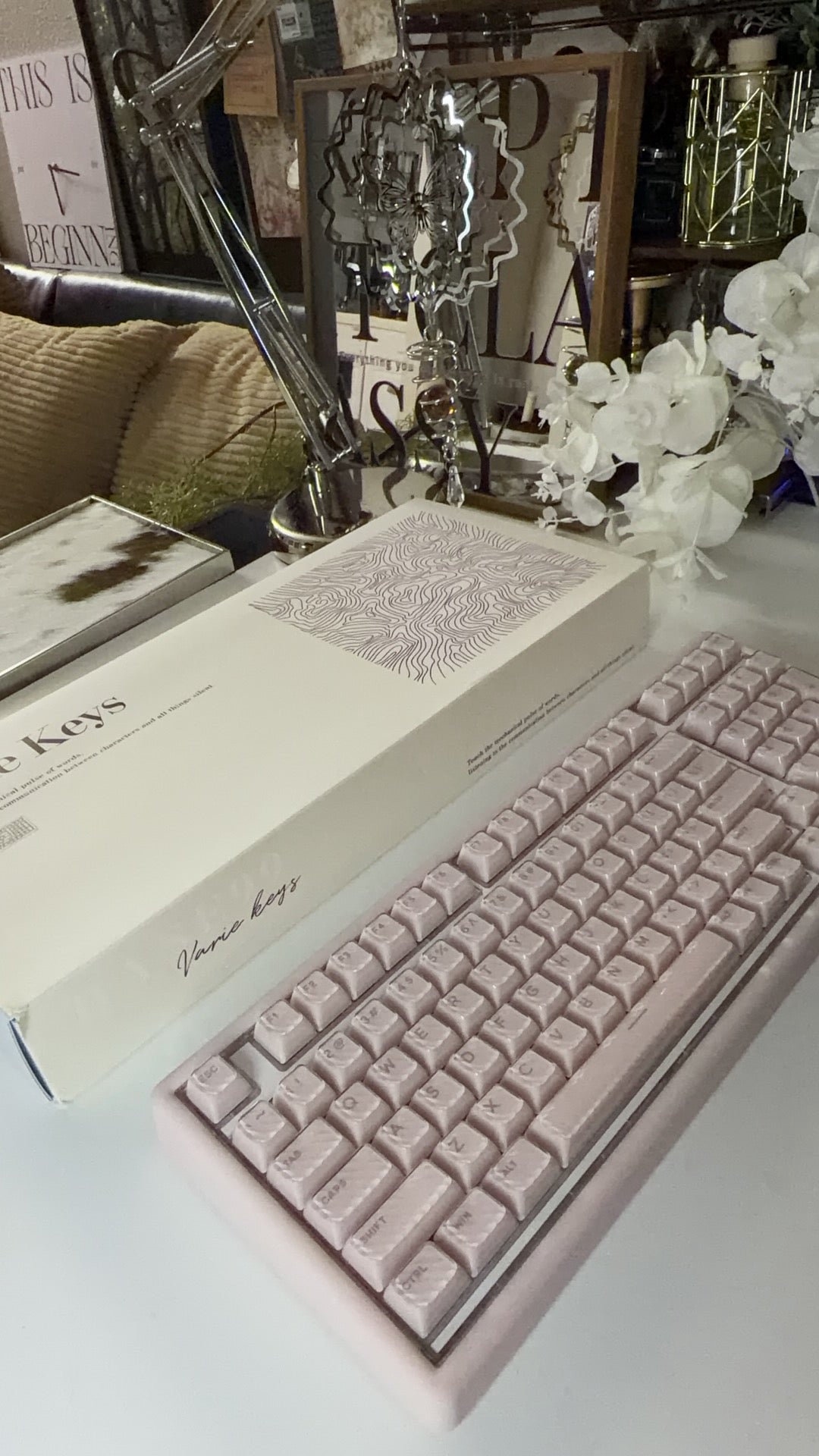 Unboxing Sample For Sales ONLY 1 Instock ainbell base99 pale pink silent switch tri-mode wireless mechanical keyboard