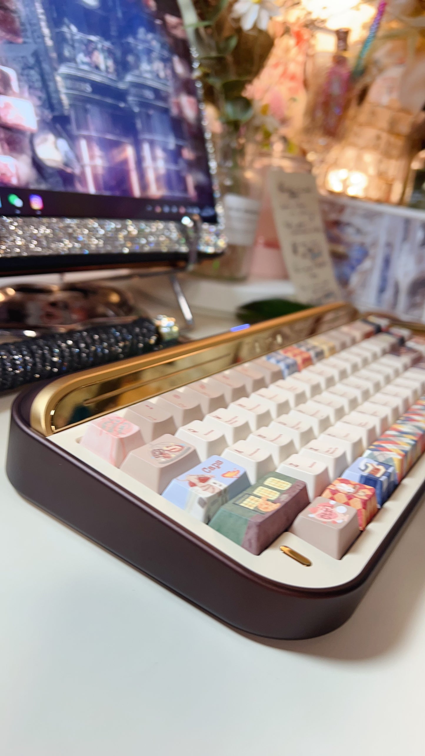 【Preorder】Prebuilt Targa65 Brown Aluminum Customized Mechanical Keyboard Harry Potter Theme
