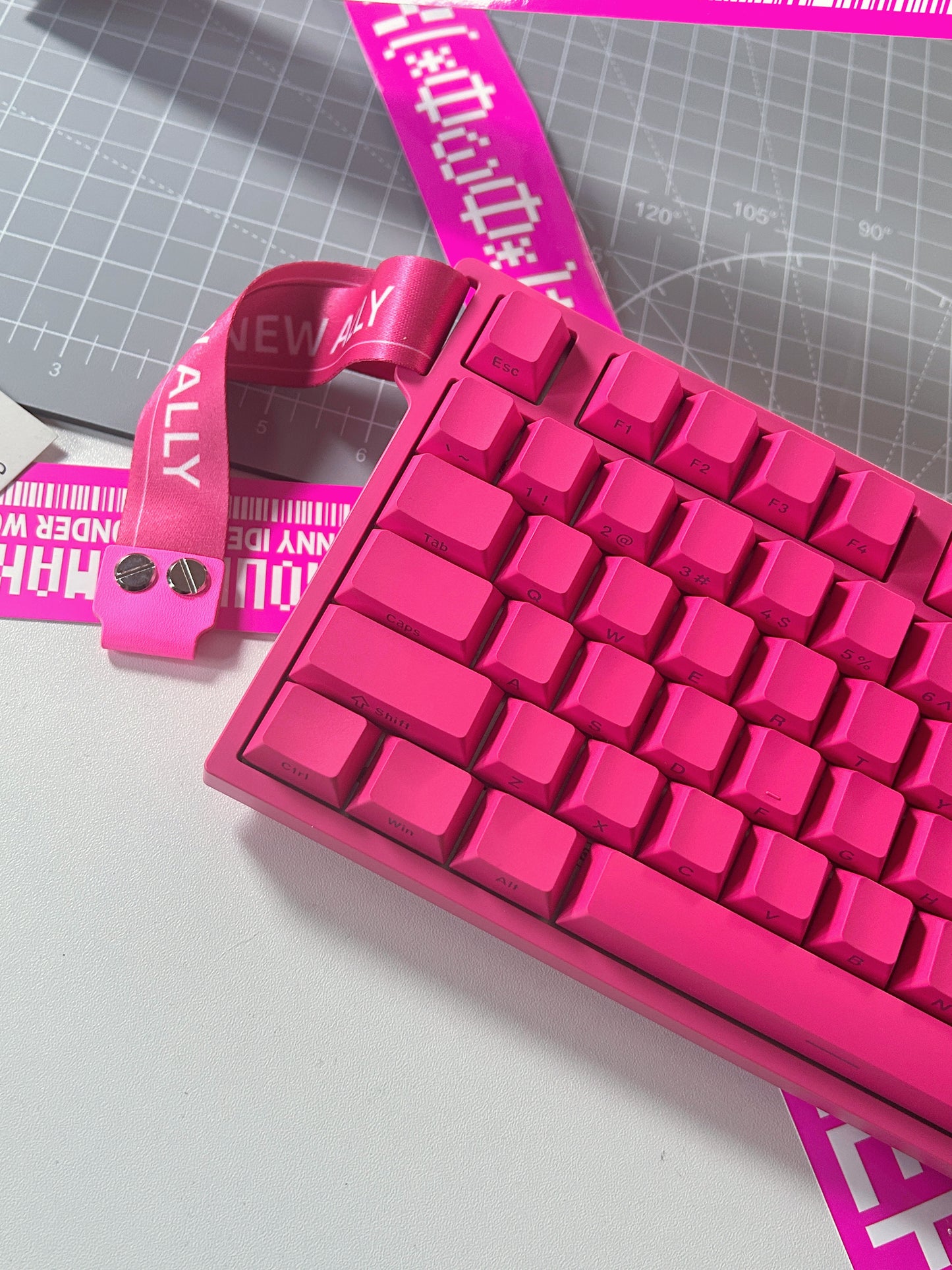 PREBUILT Hot Pink BEAT75 RGB Wireless Tri-Mode Magnetic Switch Gaming Mechanical Keyboard(2-3 wks shipping)