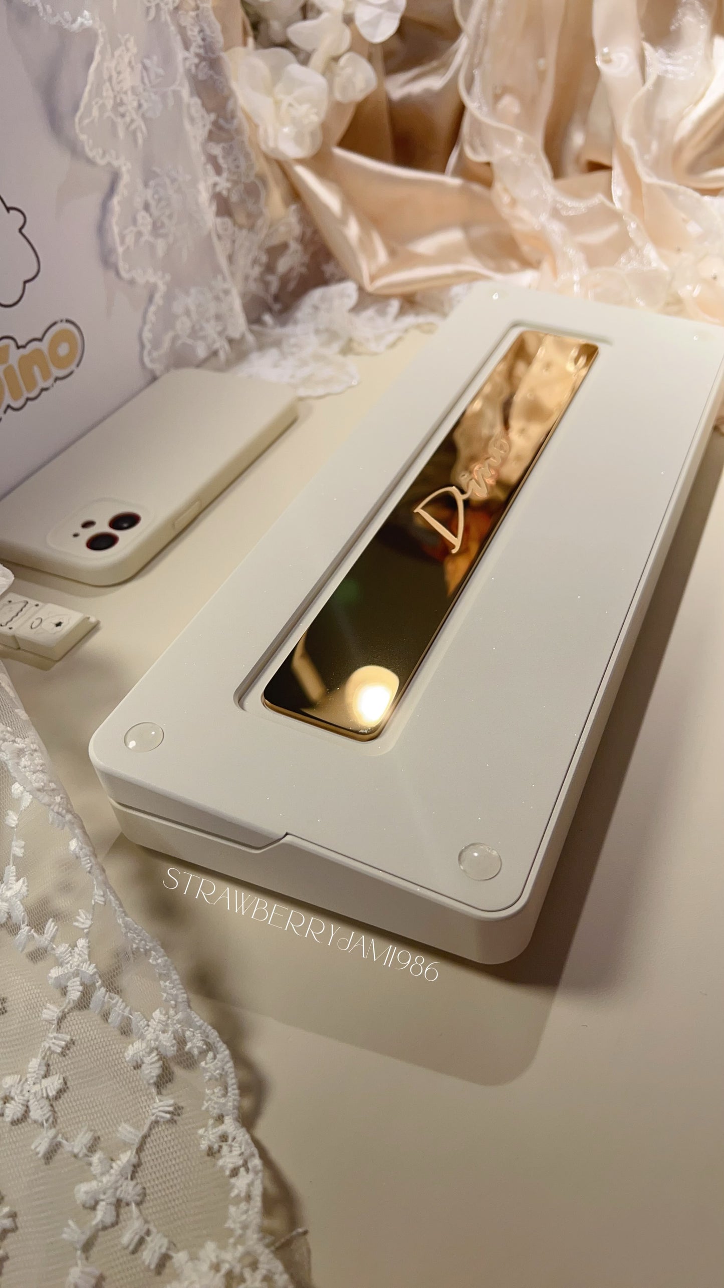 【Preorder】 Prebuilt Dino65 Cream Thock White Aluminum Customized Mechanical Keyboard