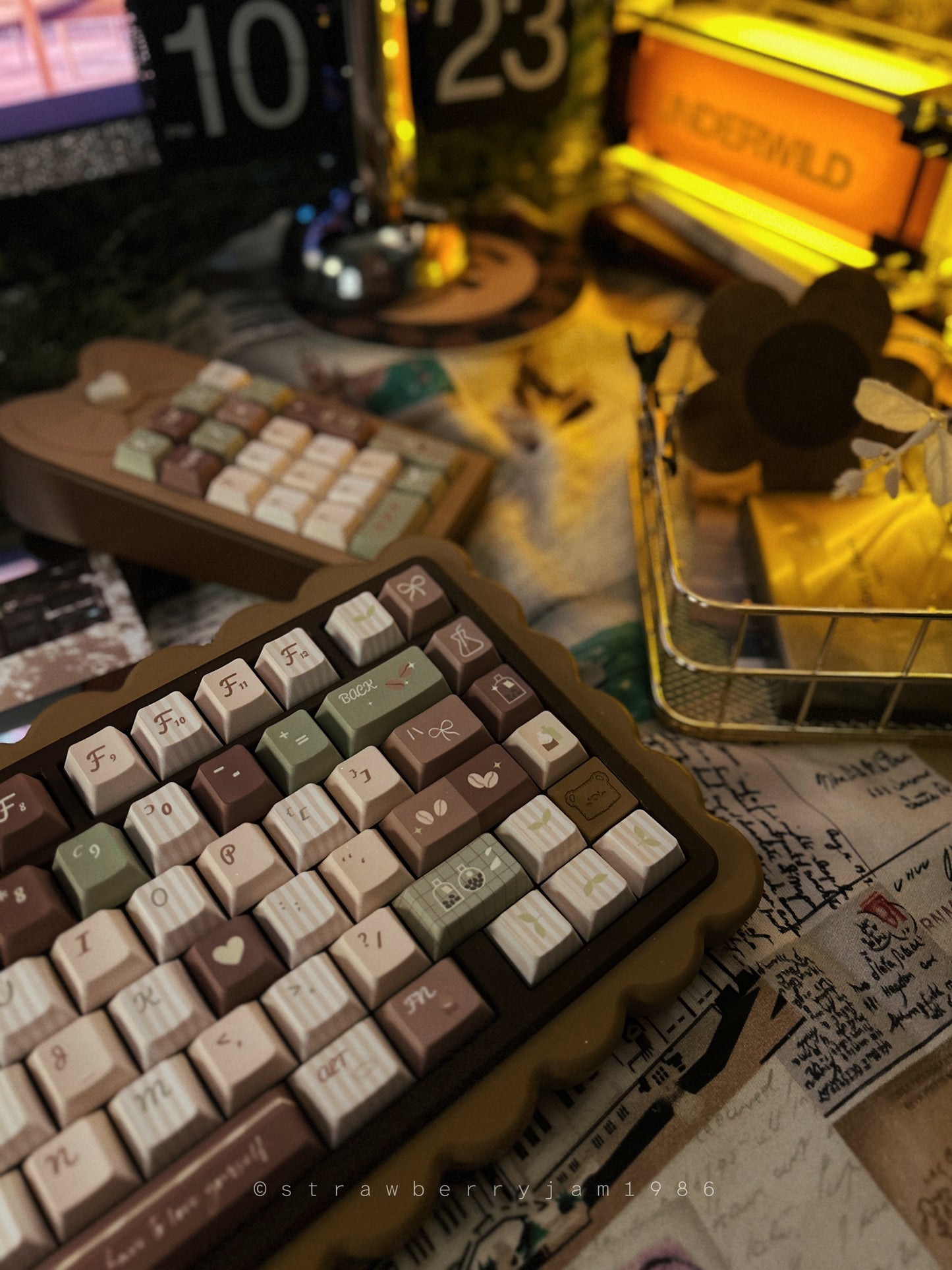 #0172 Matcha Latte Green Coffee Keycap Cherry Profile
