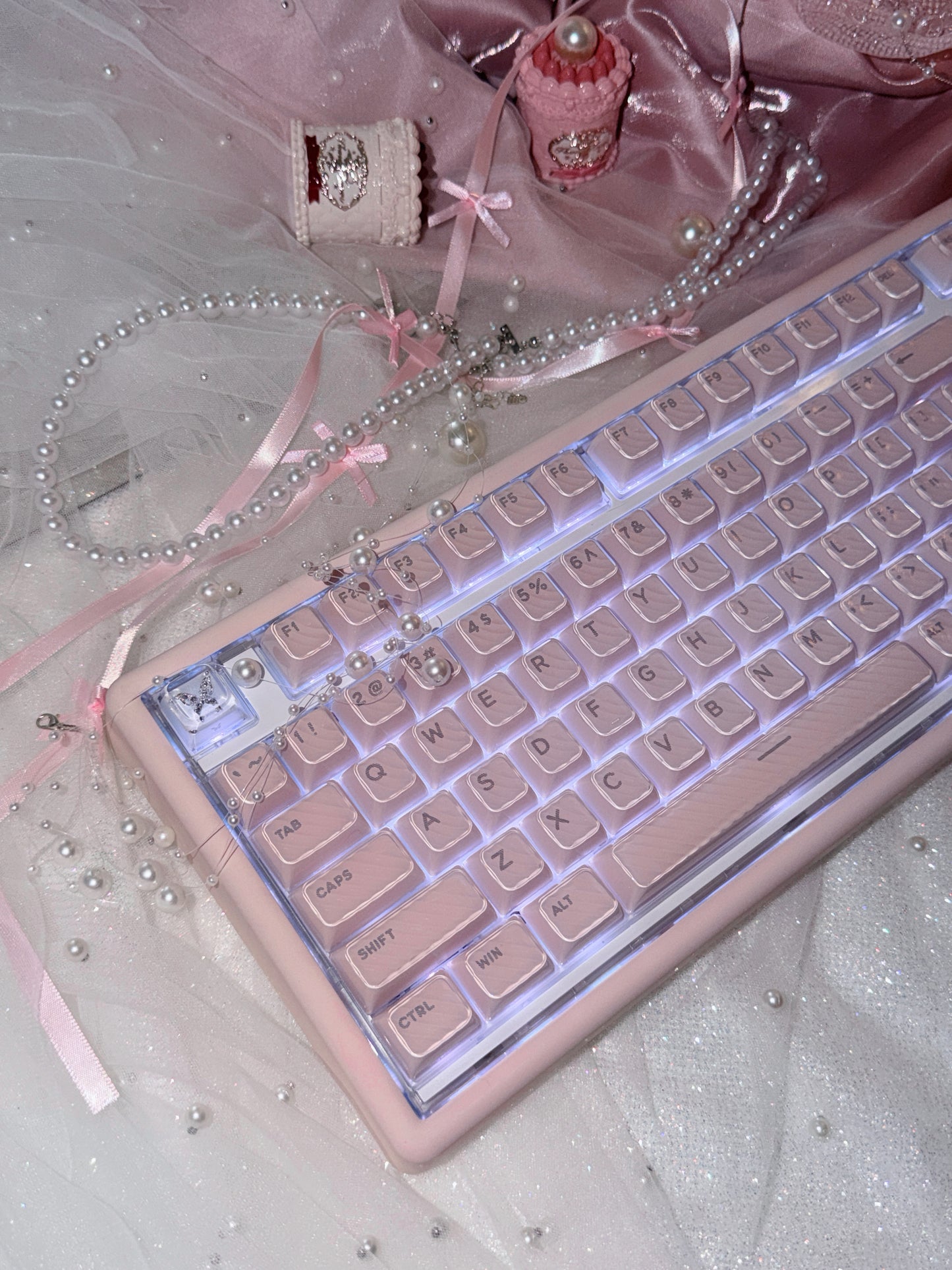 Unboxing Sample For Sales ONLY 1 Instock ainbell base99 pale pink silent switch tri-mode wireless mechanical keyboard