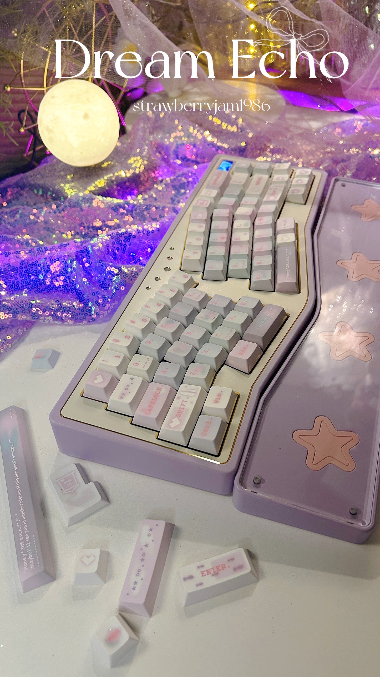 142 Dream Echo Blue-pink Dream Keycaps Designed By Bluebird