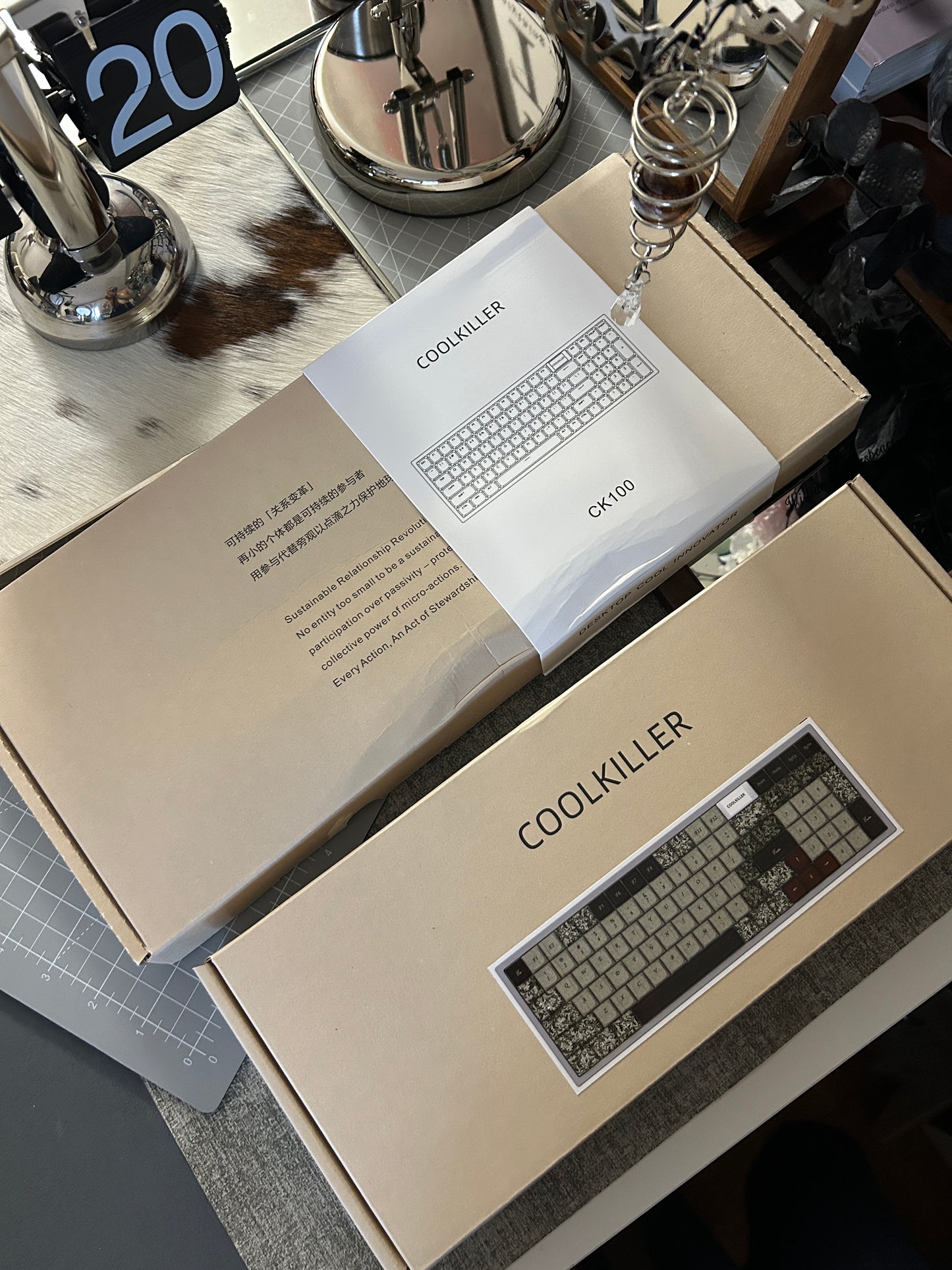Unboxing Sample For Sales ONLY 1 Instock CK100 tri-mode low-profile mechanical wireless keyboard