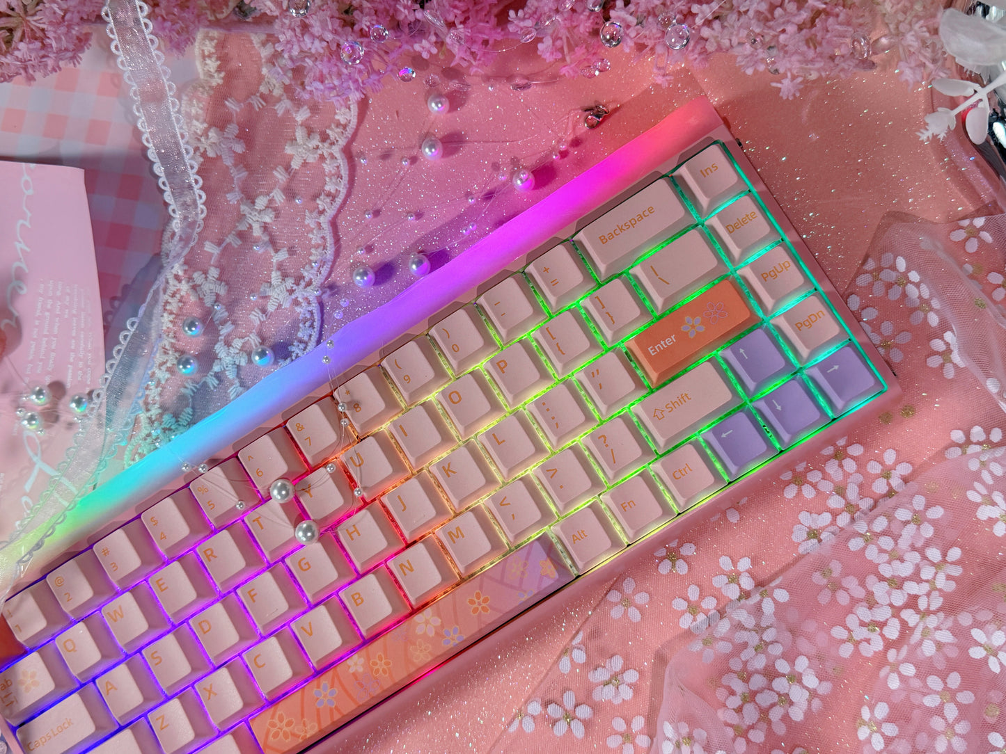 Unboxing Sample For Sales ONLY 1 Instock AULA HERO68 HE ULTRA SAKURA PINK MEGNATIC SWITCH GAMING KEYBOARD
