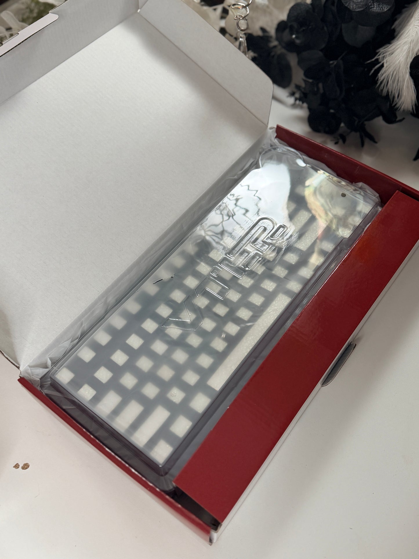 Unboxing Clearance ONLY 1 Instock Prebuilt Aluminum Custom Mechanical Keyboard Feker K75(Vter K75)Black Set ➕ Coated Lacquer White-Mixed Keycaps