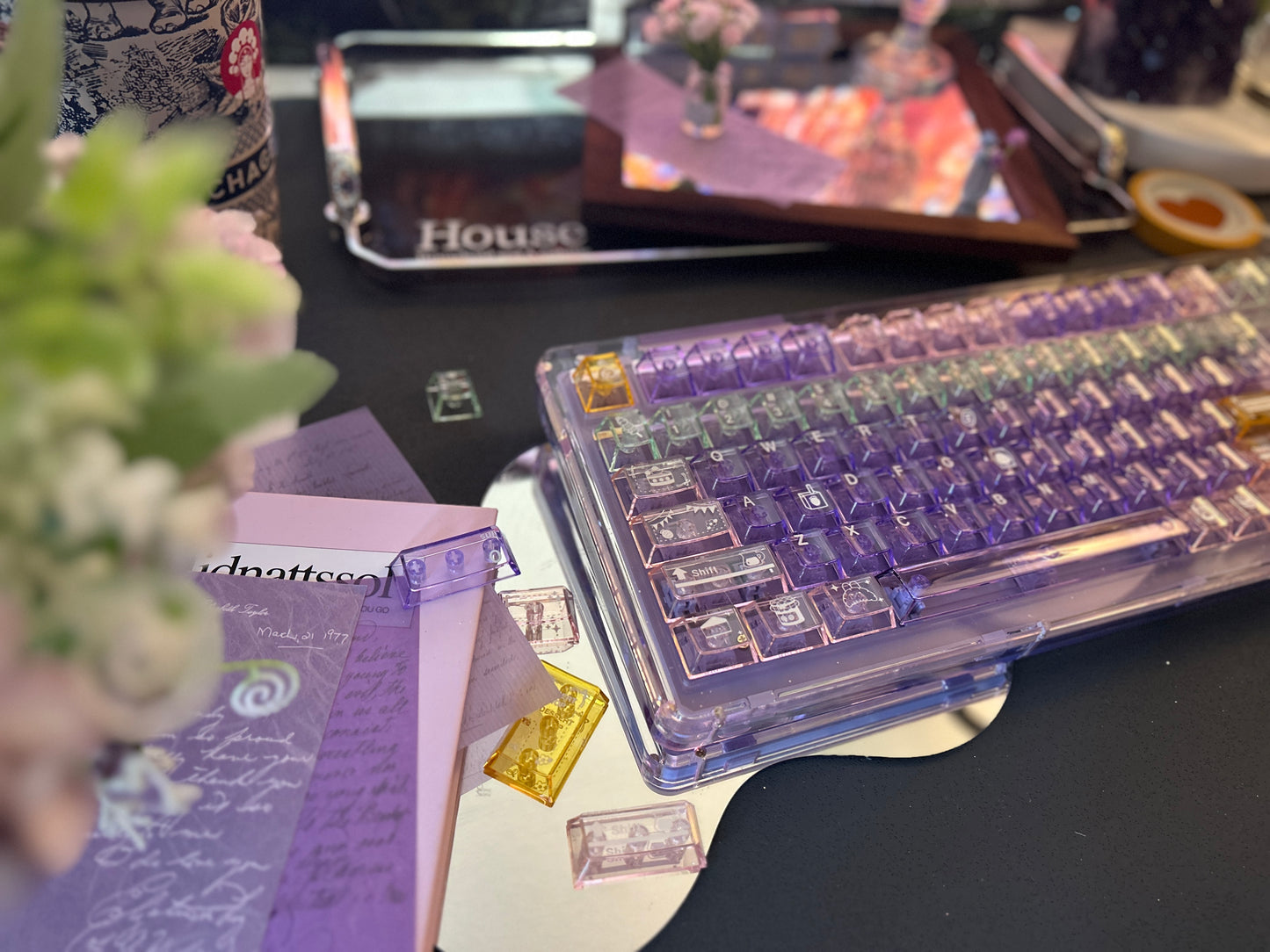 #0180 Crystal Candy Transparent PC Keycap (Keycaps ONLY not including keyboard)