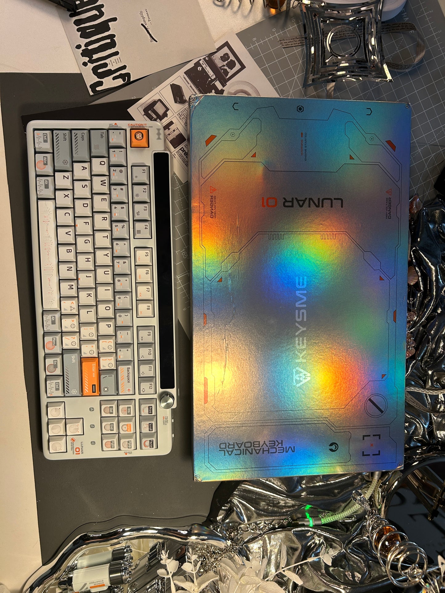 Unboxing Sample For Sales ONLY 1 Instock KeysMe Lunar 01 Mechanical Keyboard + Pad Set