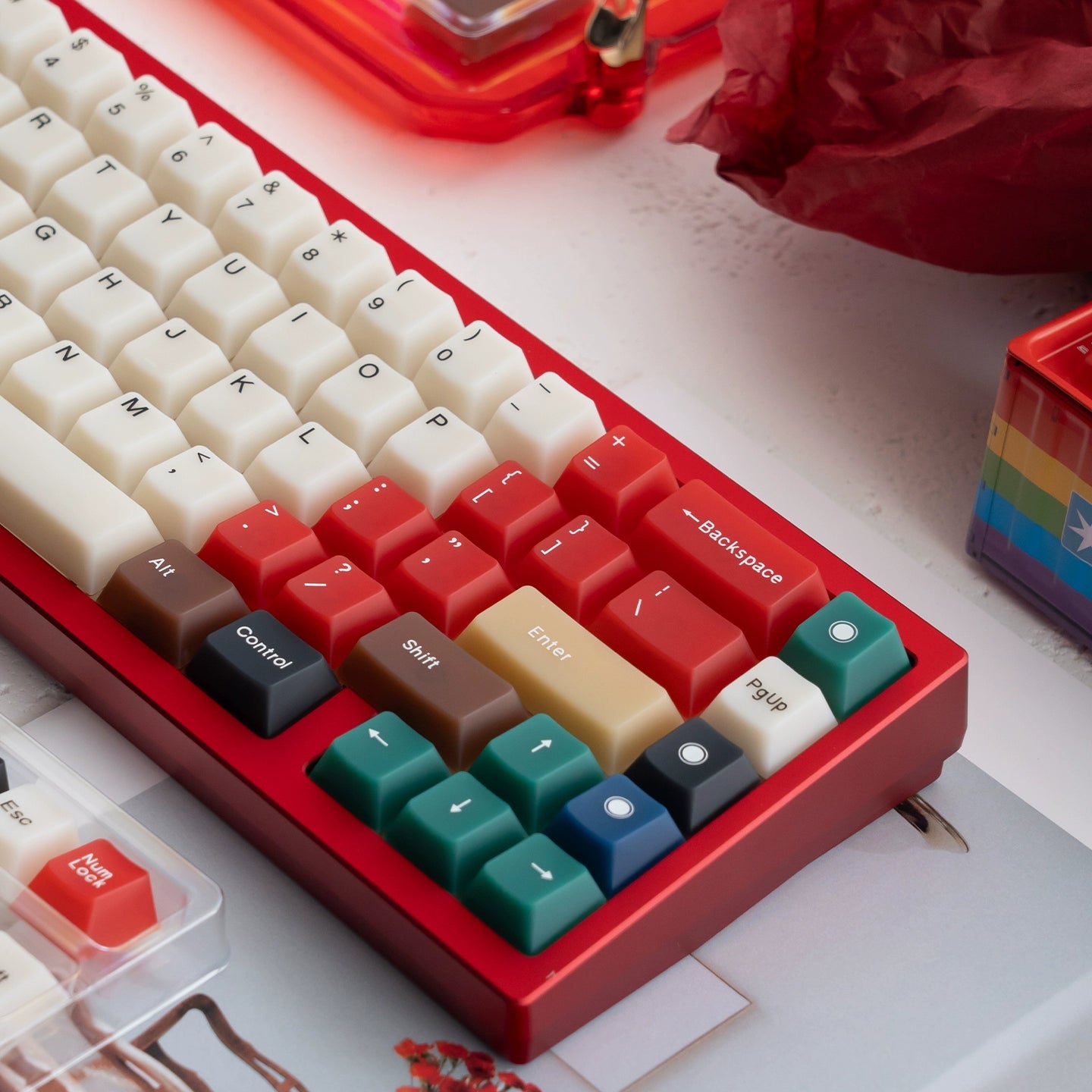 #0231 Nephrite Mixed Light Fog Transparent Keycap Skin-Touch PC Full Set Cherry Profile(not including keyboard)