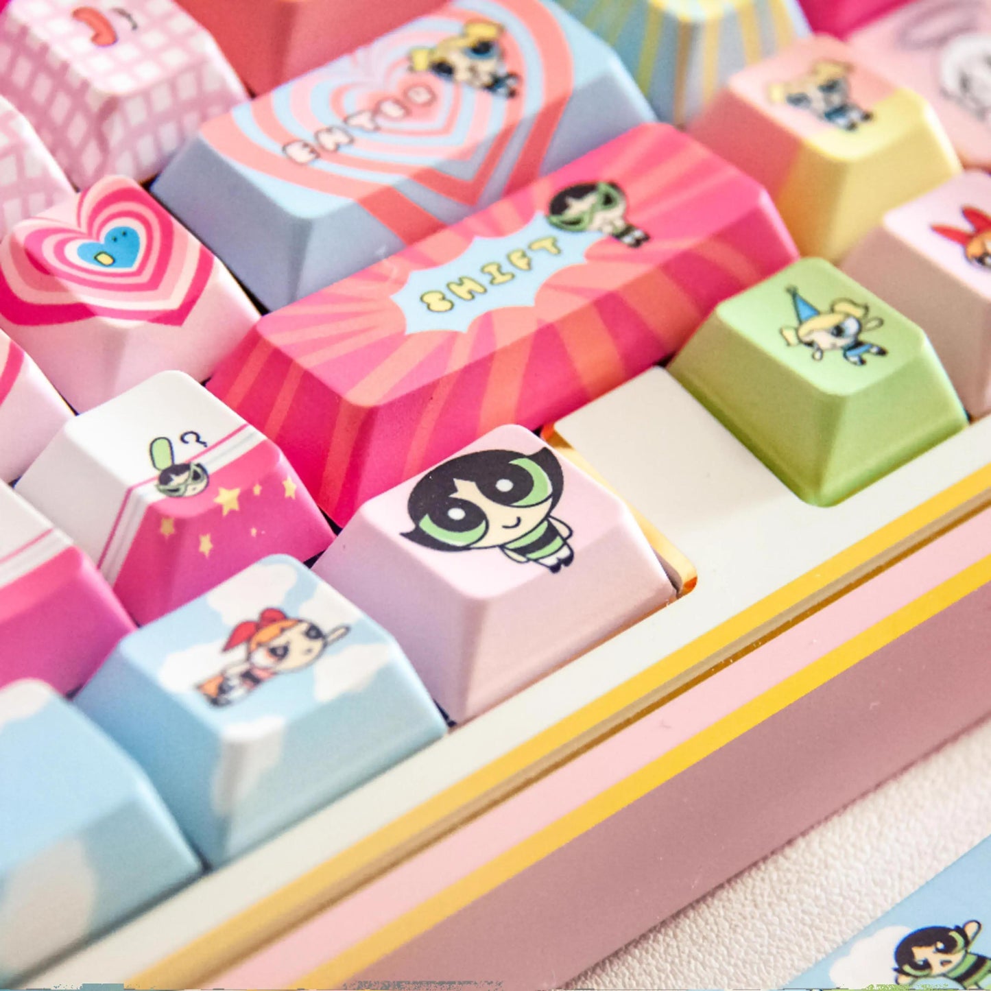 #0168 The Powerpuff Girls Cute Pink Y2k Cherry Profile (not Including Keyboard)