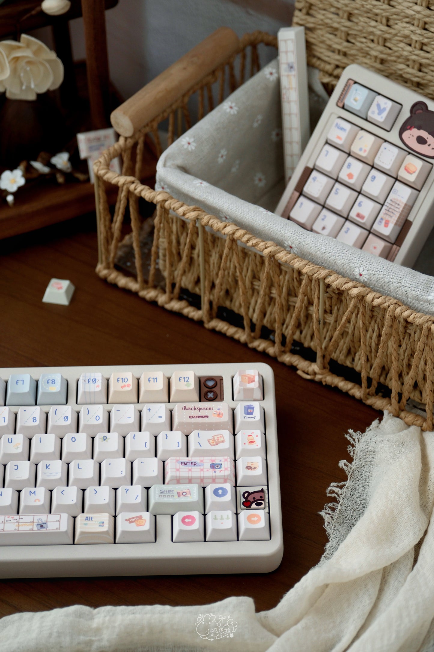 #0174 Sticky Notepad Creamy White Simple Keycap Designed By MoCoo