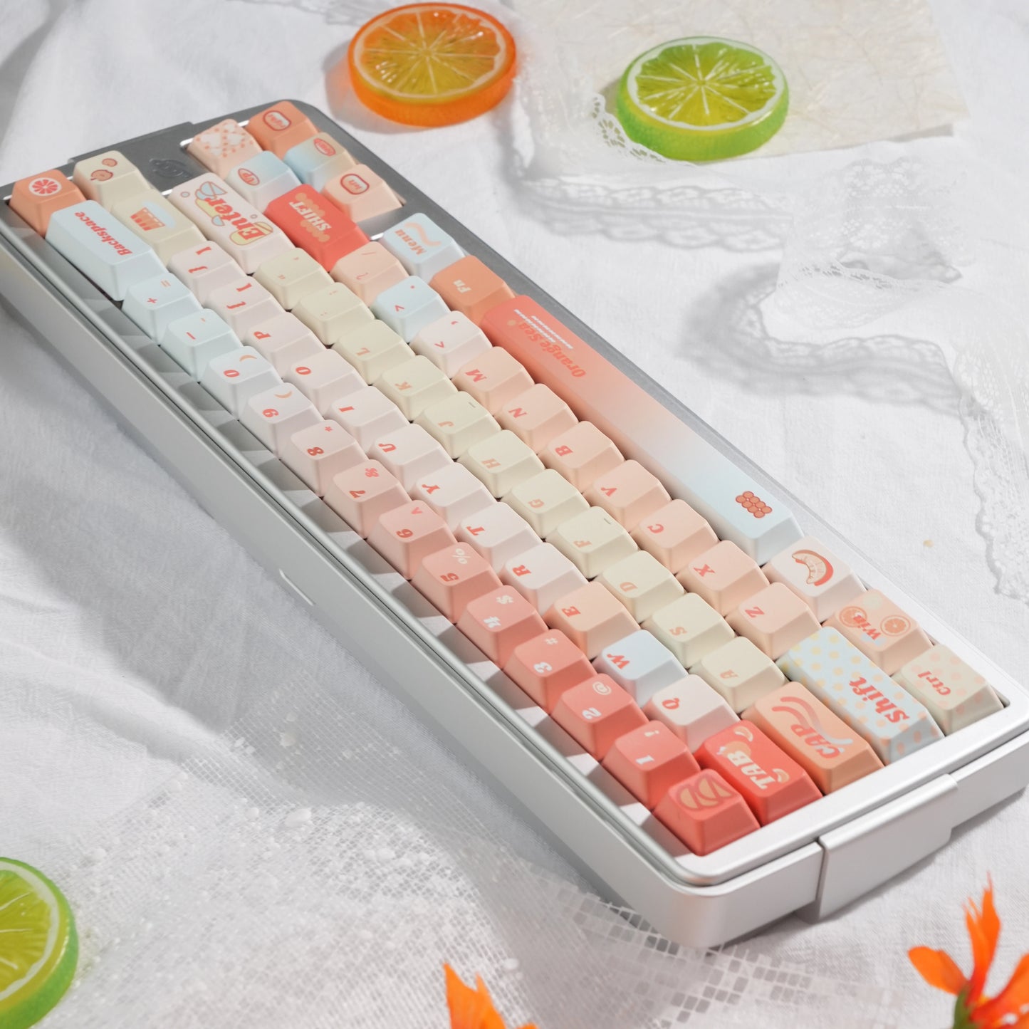 #0226 Orange Sea Keycaps designed by Endless Lab (not including keyboard)