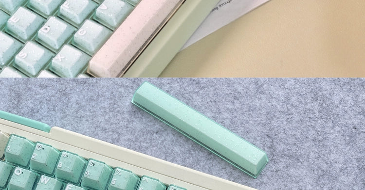 #0184 Pearl Peach Mint Smoothie Glitter Semi Transparent Keycap PBT + PC (not including keyboard)