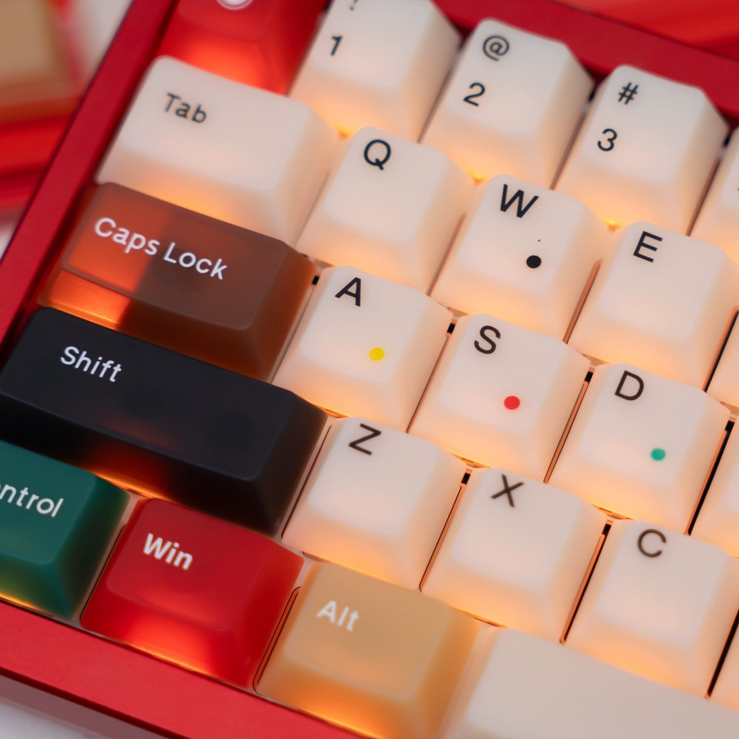 #0231 Nephrite Mixed Light Fog Transparent Keycap Skin-Touch PC Full Set Cherry Profile(not including keyboard)