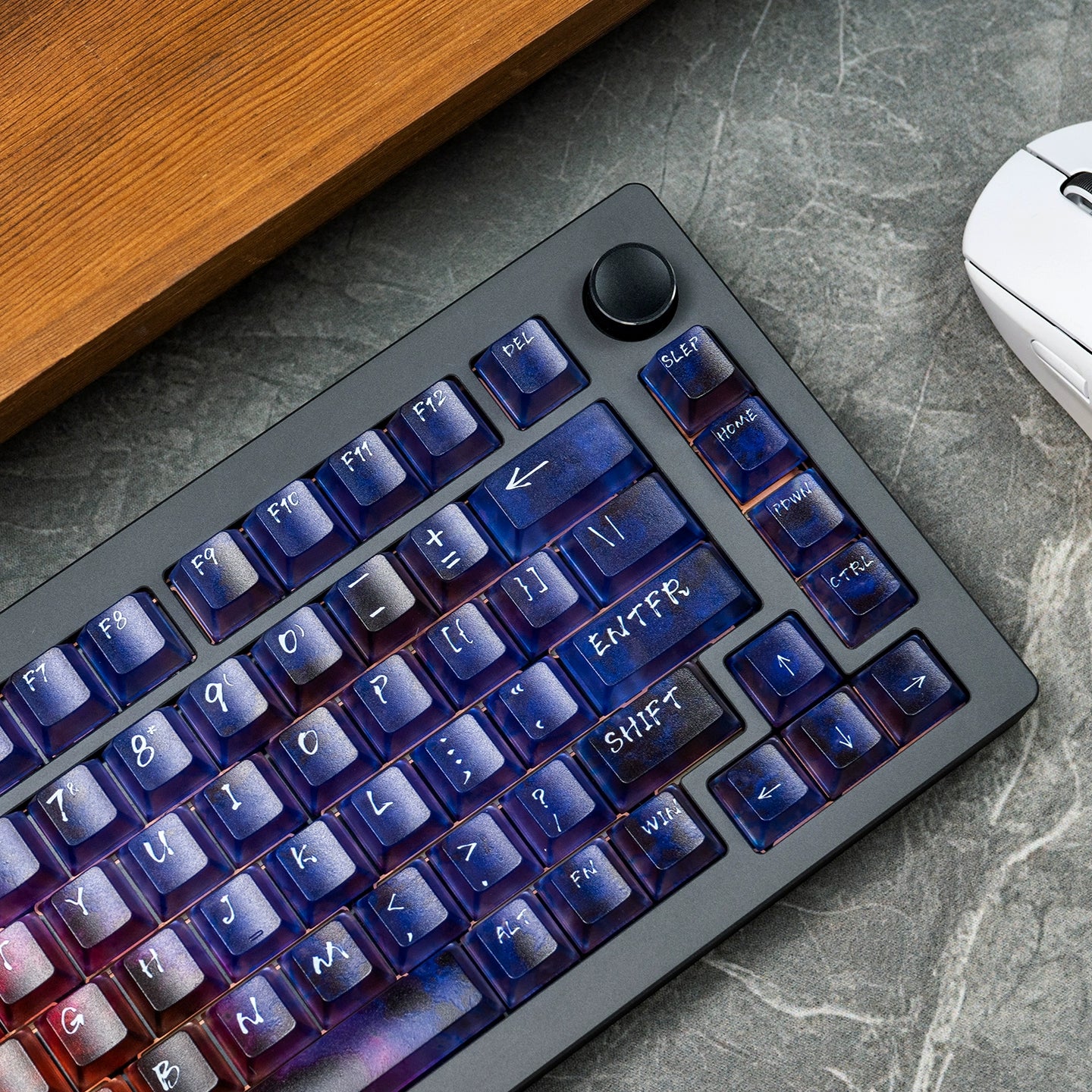 #0214 Neon/Universe/Star Gradually Change Foggy Matte Keycap(not including keyboard)