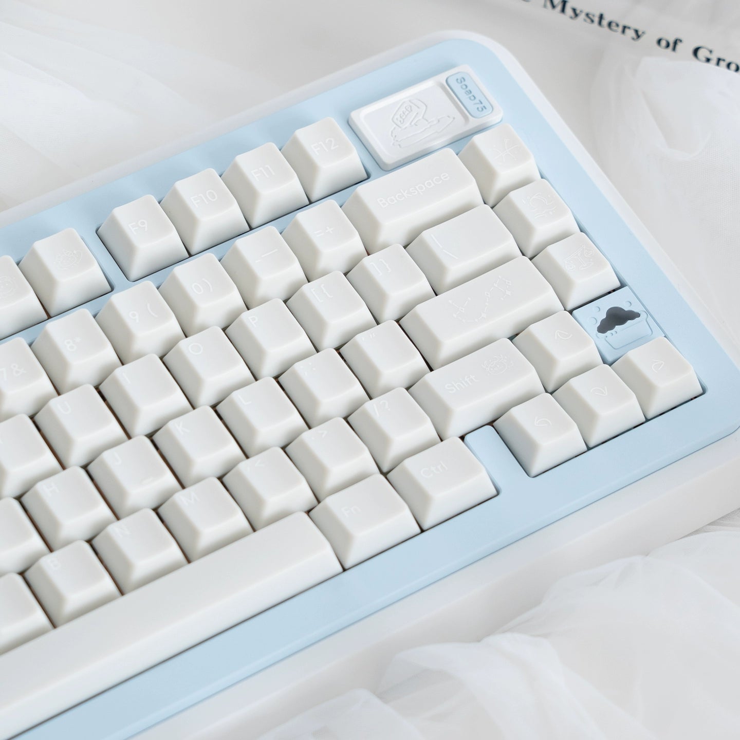 #0209 Star Talks Creamy White Keycap Cherry Profile Designed By URE(not including keyboard)