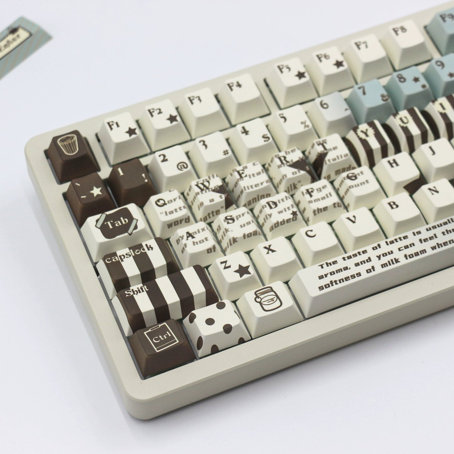 #0176 Ditto Latte Blue Brown XDA Profile 140-keys Keycap (not including keyboard)