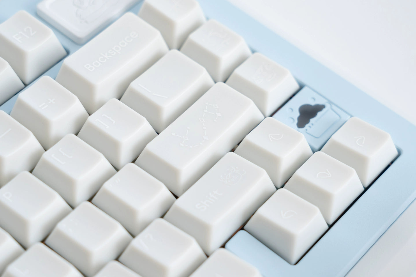 #0209 Star Talks Creamy White Keycap Cherry Profile Designed By URE(not including keyboard)