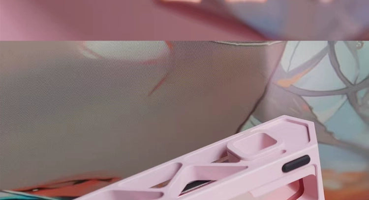 #0184 Pearl Peach Mint Smoothie Glitter Semi Transparent Keycap PBT + PC (not including keyboard)