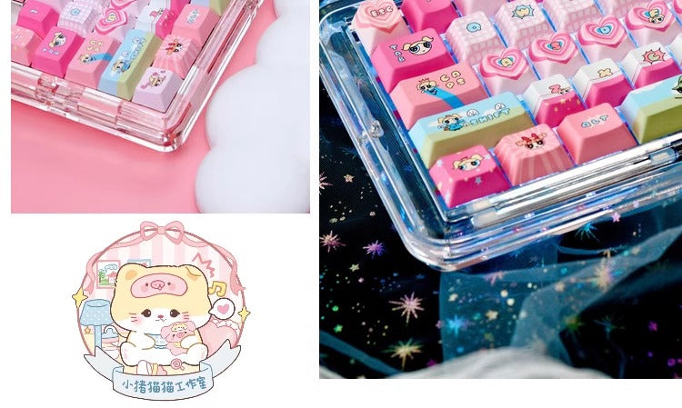#0168 The Powerpuff Girls Cute Pink Y2k Cherry Profile (not Including Keyboard)