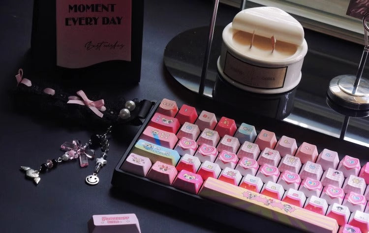 #0168 The Powerpuff Girls Cute Pink Y2k Cherry Profile (not Including Keyboard)