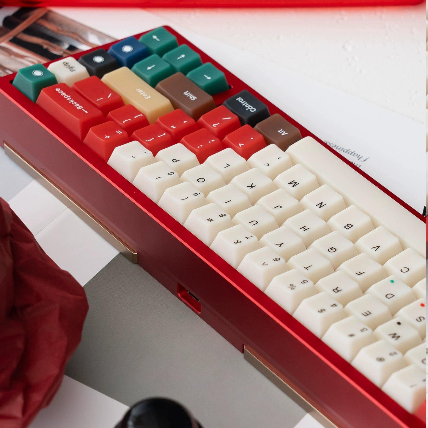 #0231 Nephrite Mixed Light Fog Transparent Keycap Skin-Touch PC Full Set Cherry Profile(not including keyboard)