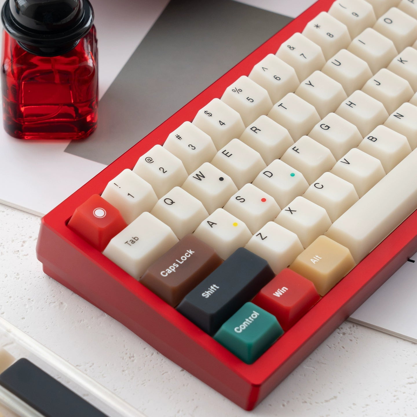 #0231 Nephrite Mixed Light Fog Transparent Keycap Skin-Touch PC Full Set Cherry Profile(not including keyboard)