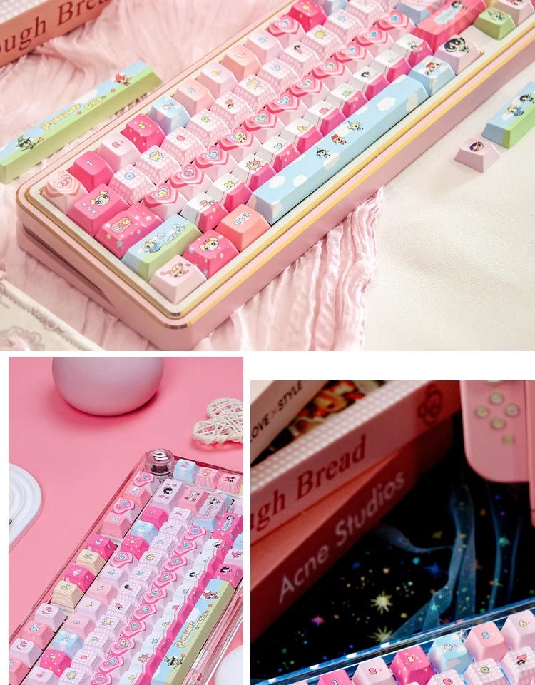 #0168 The Powerpuff Girls Cute Pink Y2k Cherry Profile (not Including Keyboard)
