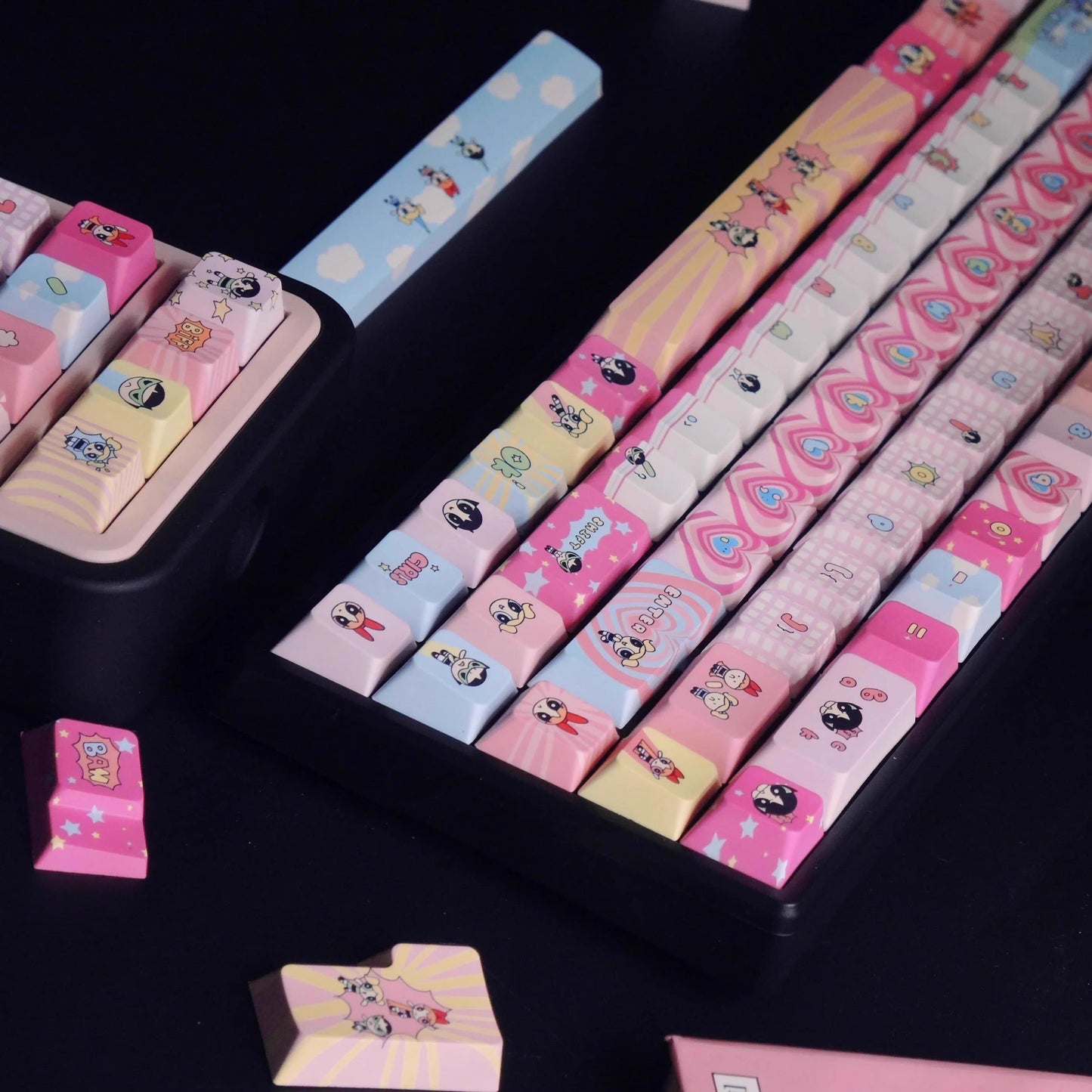 #0168 The Powerpuff Girls Cute Pink Y2k Cherry Profile (not Including Keyboard)